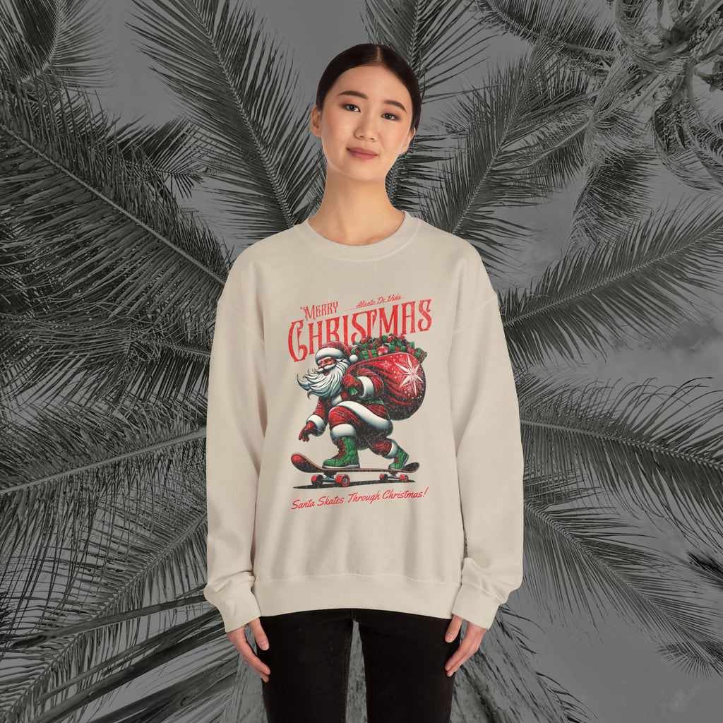 Merry Kickmas - (UNISEX) Cozy Crewneck Sweatshirt - Aliento De Vida