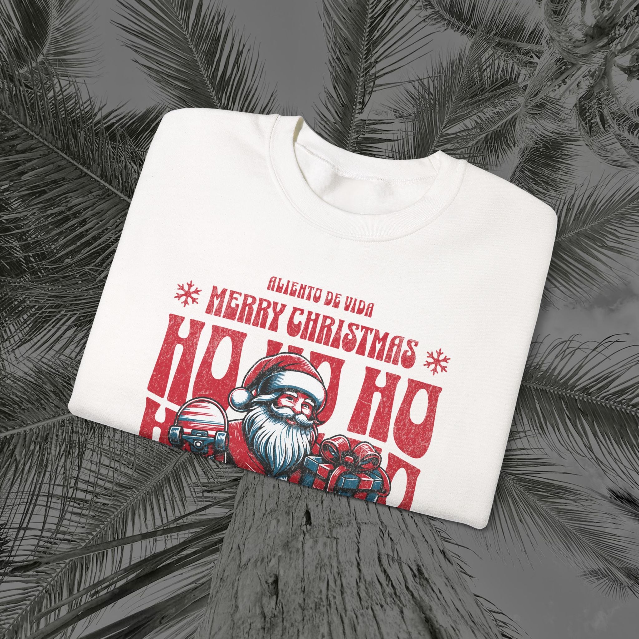 Naughty by Nature, Santa by Choice - (UNISEX) Cozy Crewneck Sweatshirt - Aliento De Vida