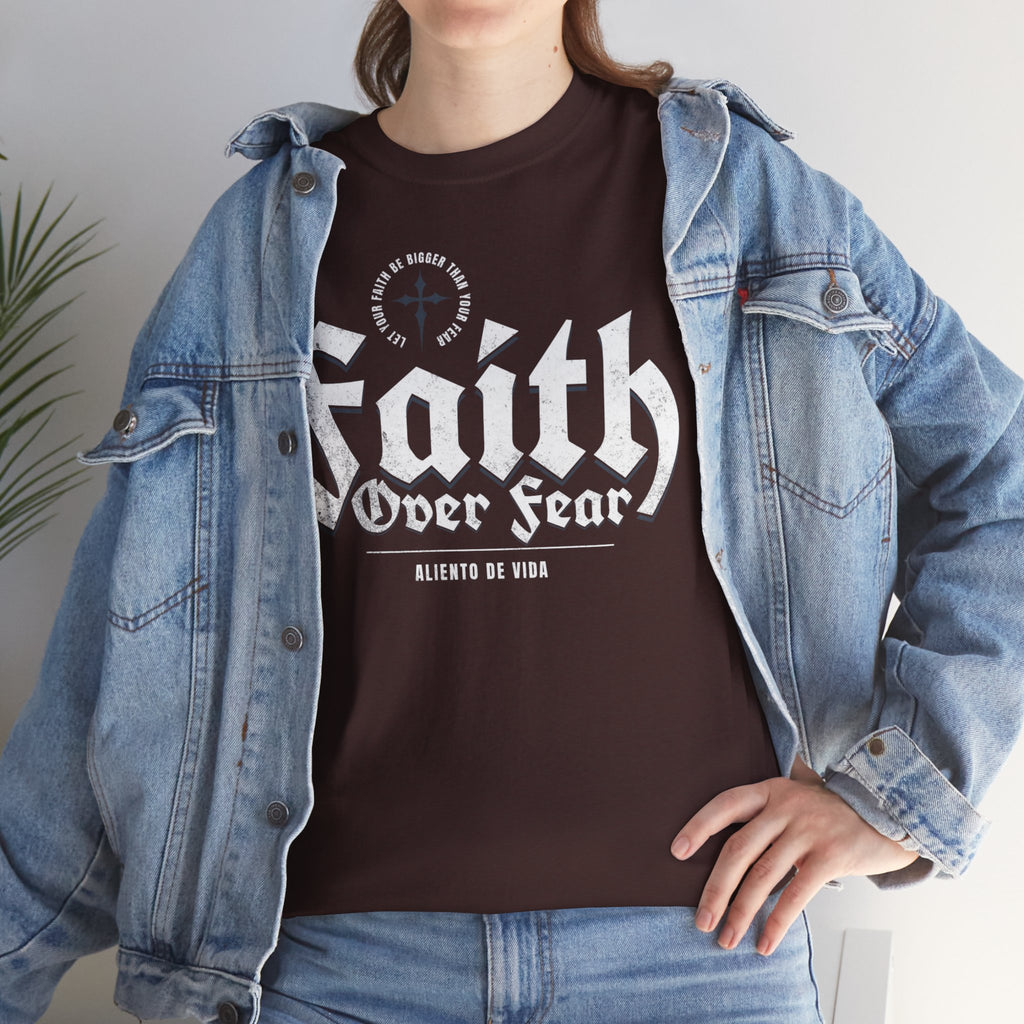 Faith Over Fear - (UNISEX) Heavy Cotton Tee - Aliento De Vida