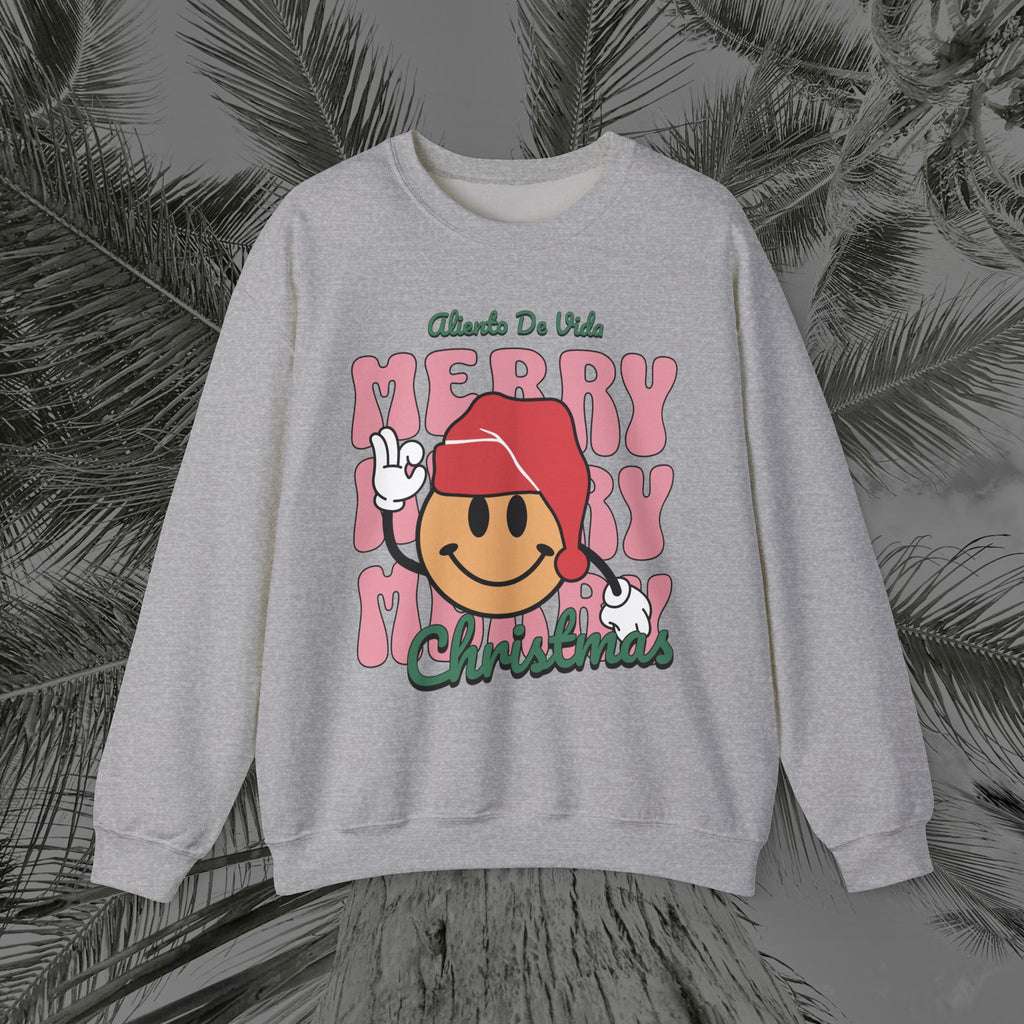 Happy Holidays - Cozy Crewneck Sweatshirt - Aliento De Vida