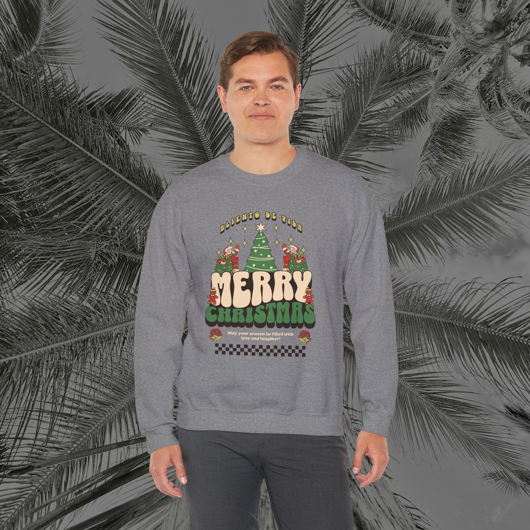 Retro Merry Magic- (UNISEX) Cozy Crewneck Sweatshirt - Aliento De Vida