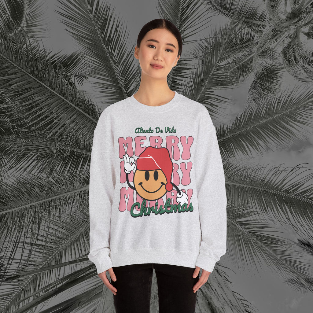 Happy Holidays - Cozy Crewneck Sweatshirt - Aliento De Vida