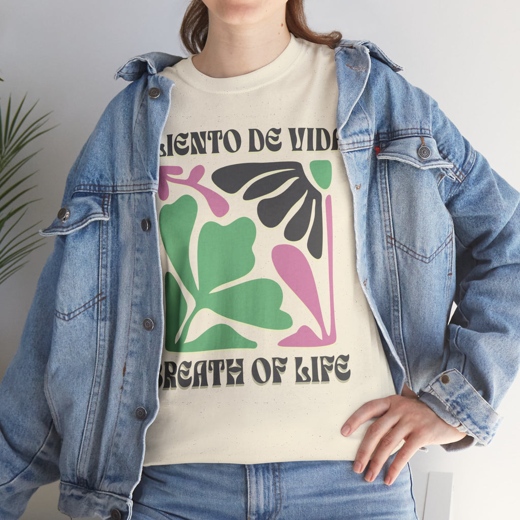 One Breath, Infinite Bloom #2 - (UNISEX) Heavy Cotton T-Shirt - Aliento De Vida