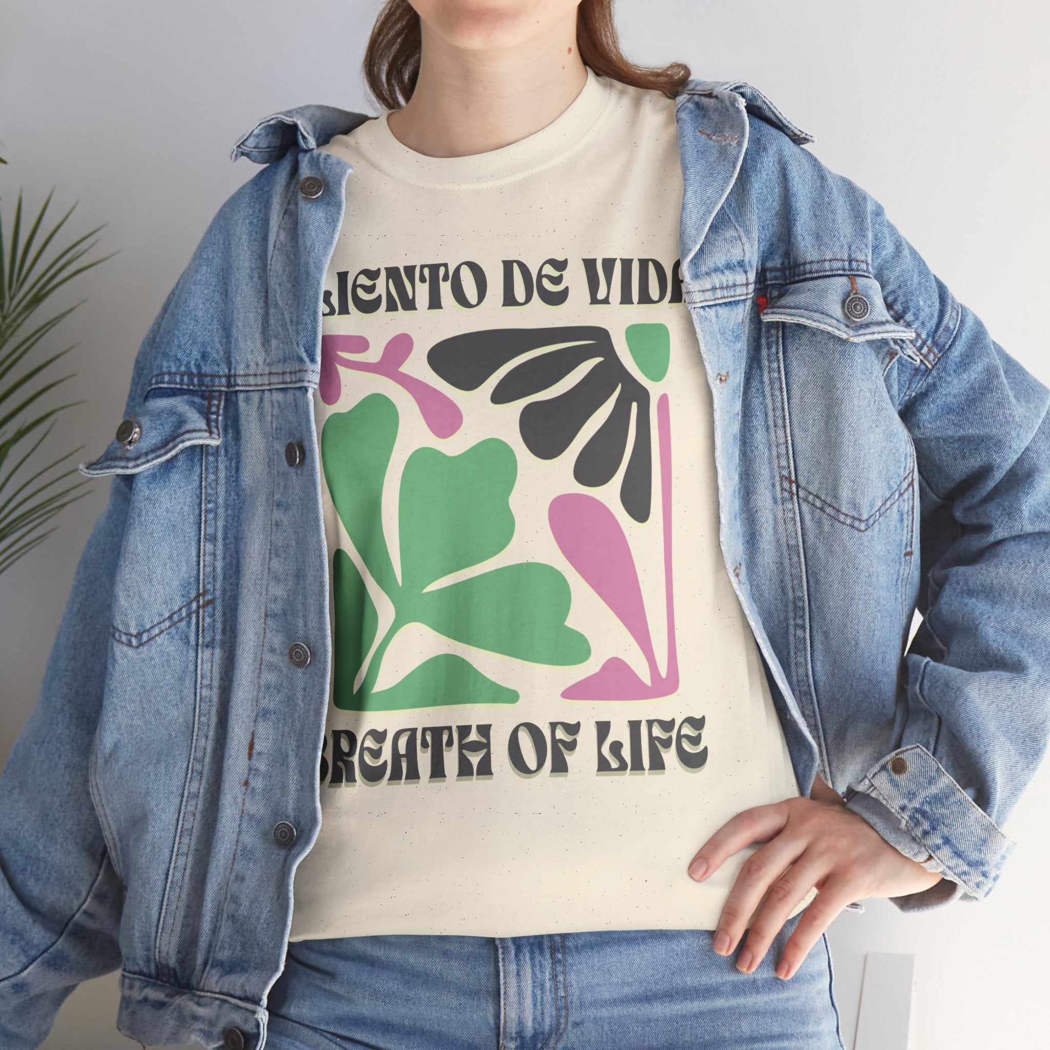 One Breath, Infinite Bloom #2 - (UNISEX) Heavy Cotton T-Shirt - Aliento De Vida