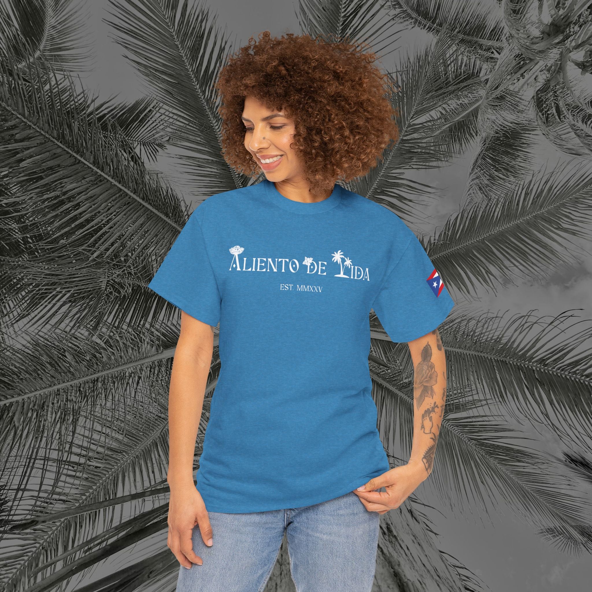 Island Cruiser - PR COLLECTION - (UNISEX) Heavy Cotton Tee - Aliento De Vida