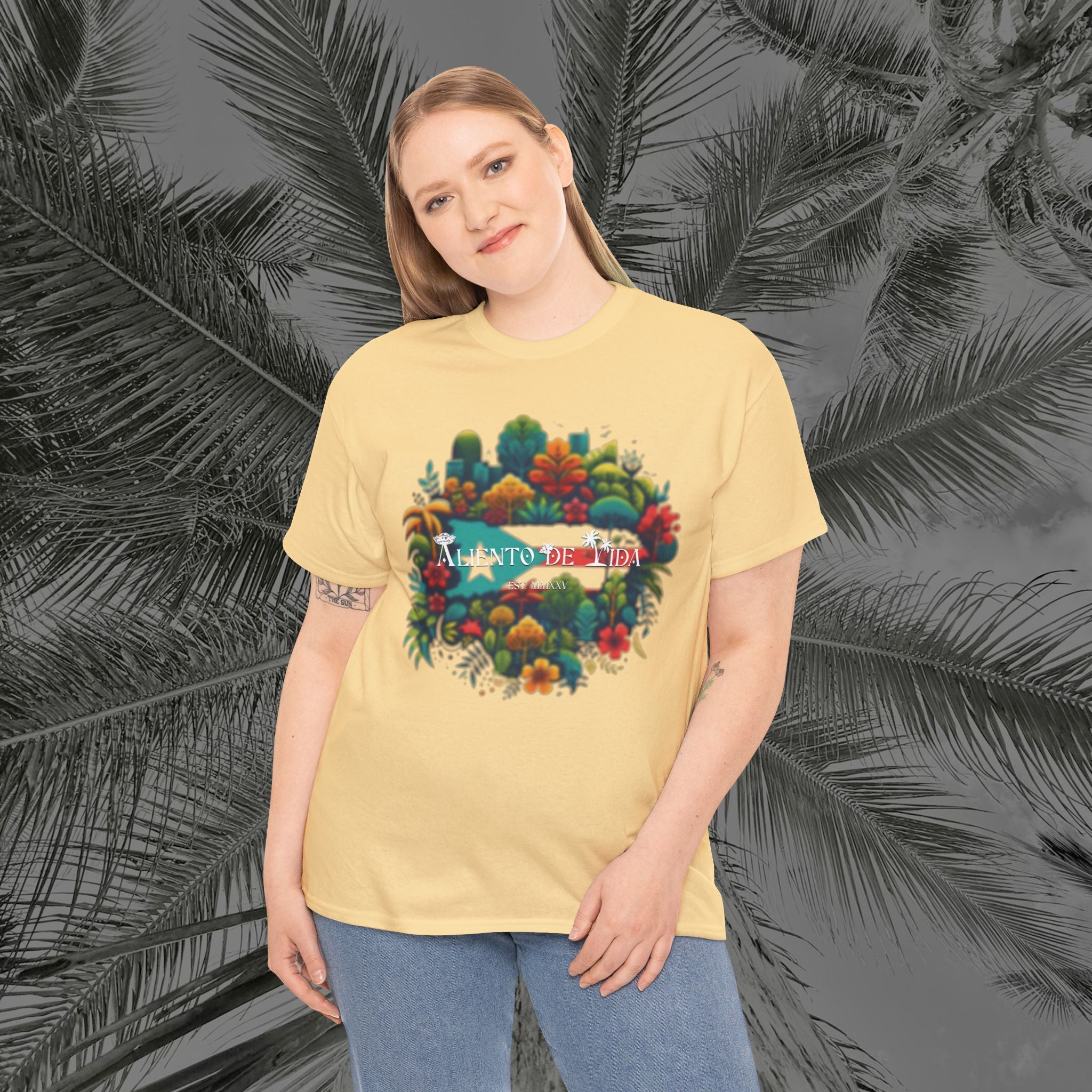 Beauty of Nature - PR COLLECTION - (UNISEX) Heavy Cotton Tee - Aliento De Vida