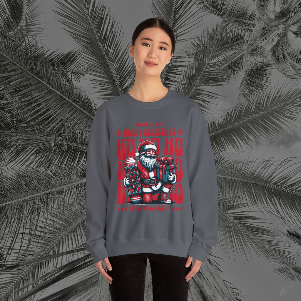 Naughty by Nature, Santa by Choice - (UNISEX) Cozy Crewneck Sweatshirt - Aliento De Vida