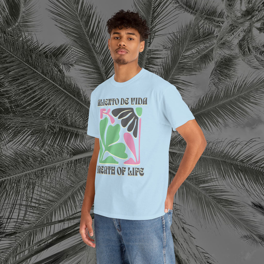 One Breath, Infinite Bloom #2 - (UNISEX) Heavy Cotton T-Shirt - Aliento De Vida