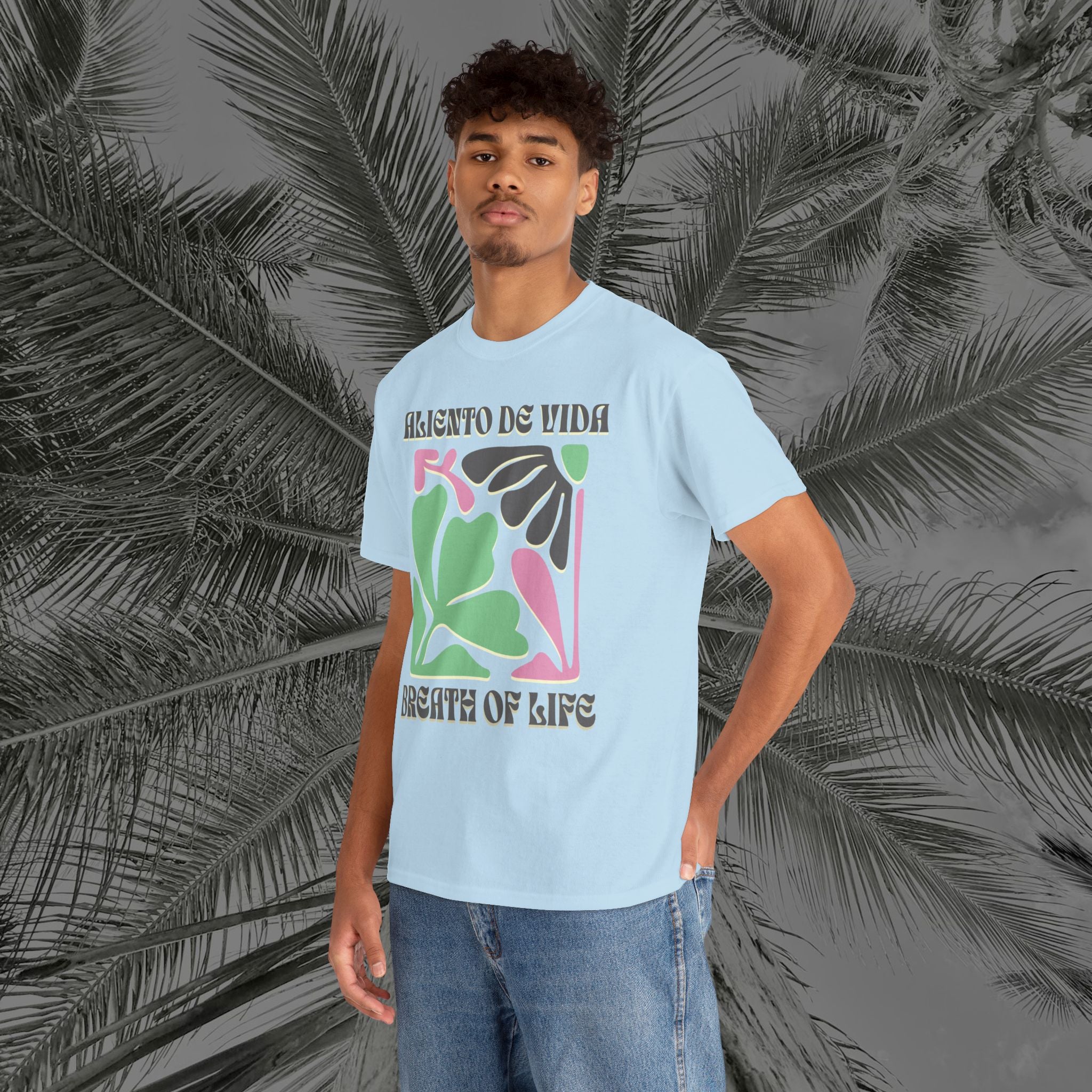 One Breath, Infinite Bloom #2 - (UNISEX) Heavy Cotton T-Shirt - Aliento De Vida