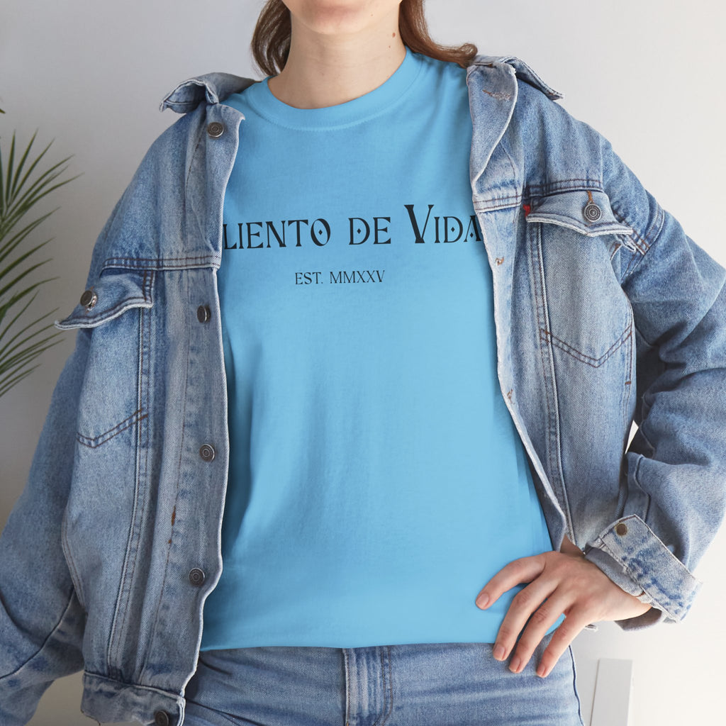 Climbing To New Heights - (UNISEX) Heavy Cotton T-Shirt - Aliento De Vida