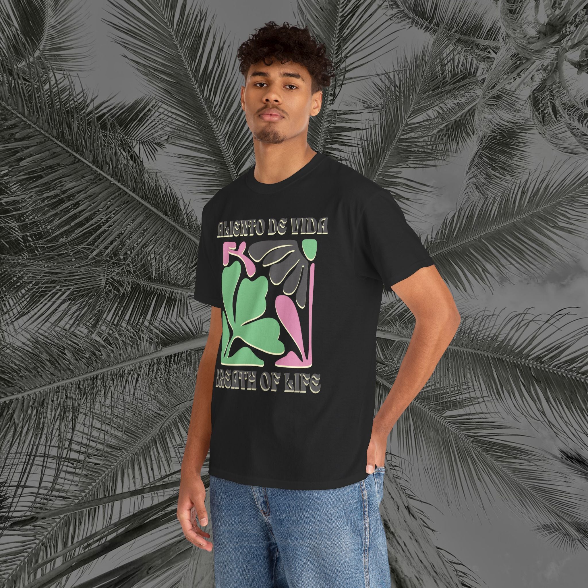 One Breath, Infinite Bloom #2 - (UNISEX) Heavy Cotton T-Shirt - Aliento De Vida