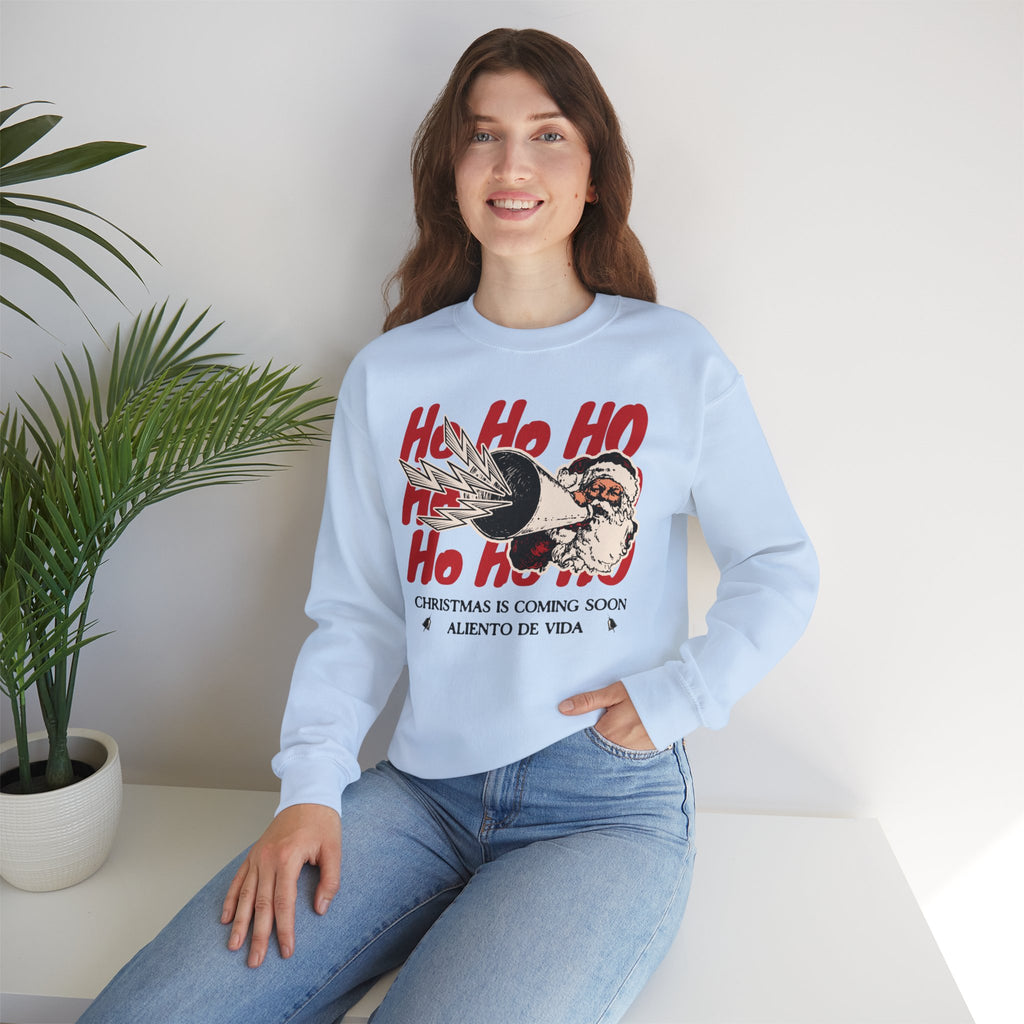 Ho Ho Ho’ Holiday Season - (UNISEX) Cozy Crewneck Sweatshirt - Aliento De Vida