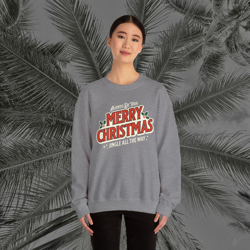 Merry Christmas - (UNISEX) Cozy Crewneck Sweatshirt - Aliento De Vida