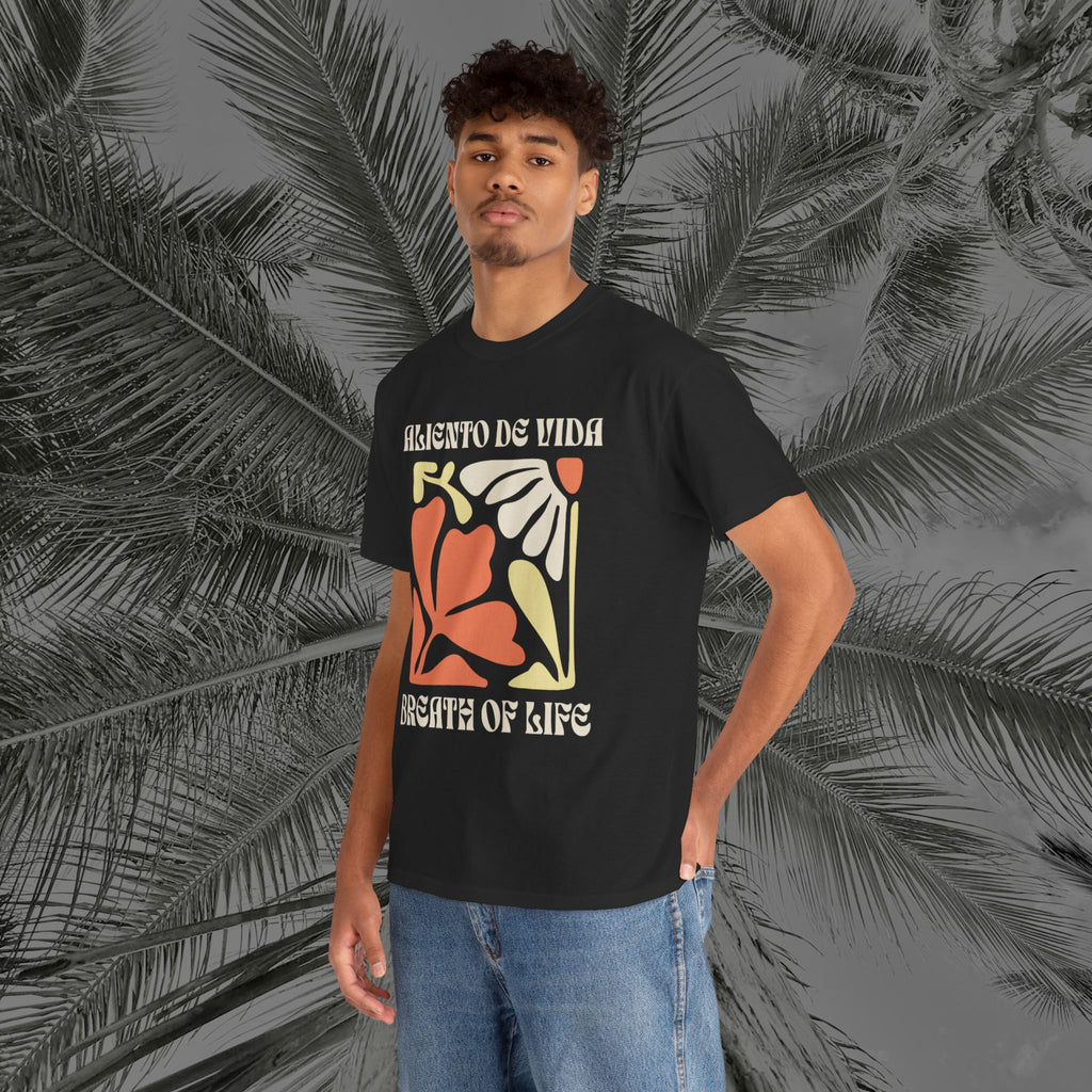 One Breath, Infinite Bloom - (UNISEX) Heavy Cotton T-Shirt - Aliento De Vida