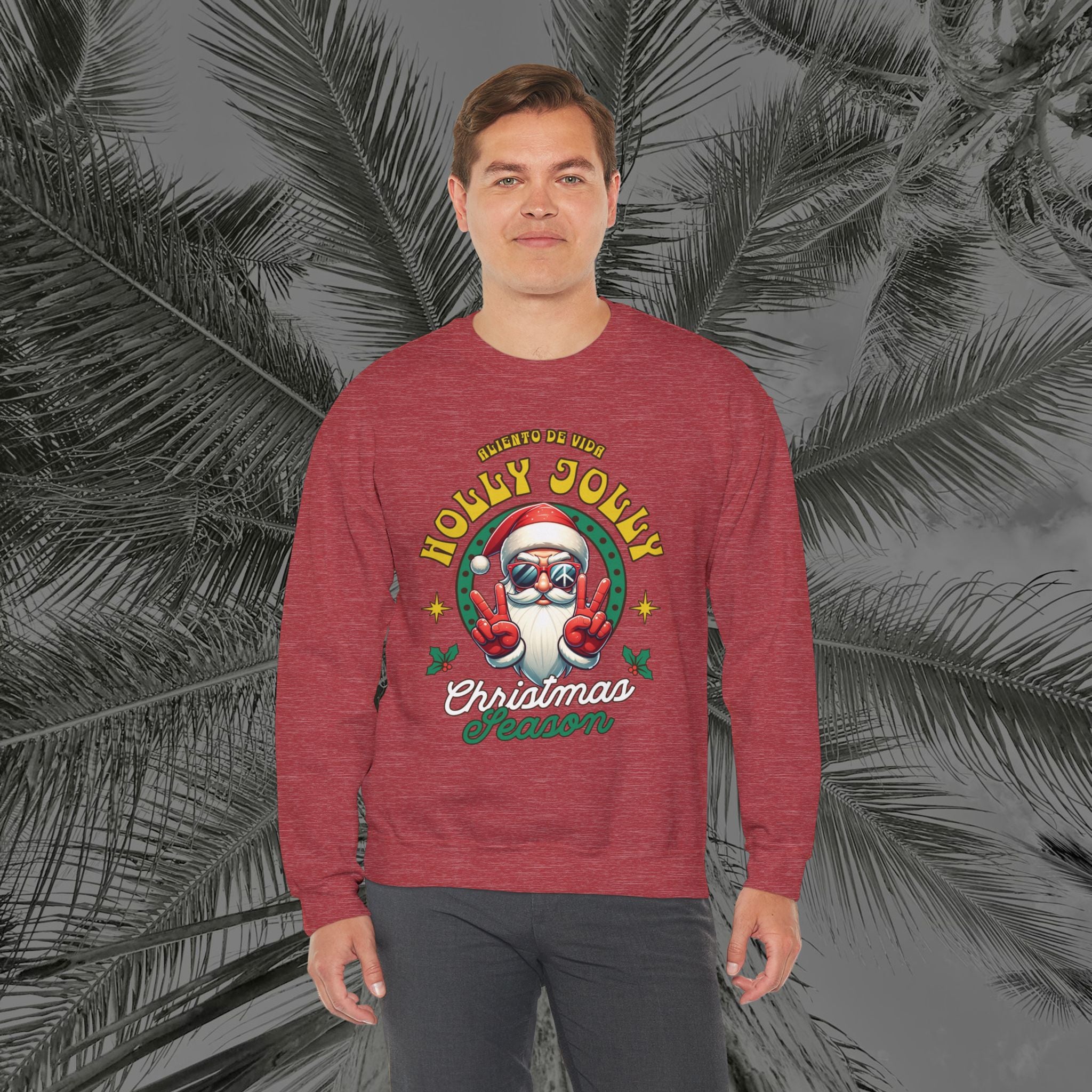Peace Out, North Pole Edition - (UNSEX) Cozy Crewneck Sweatshirt – Aliento De Vida