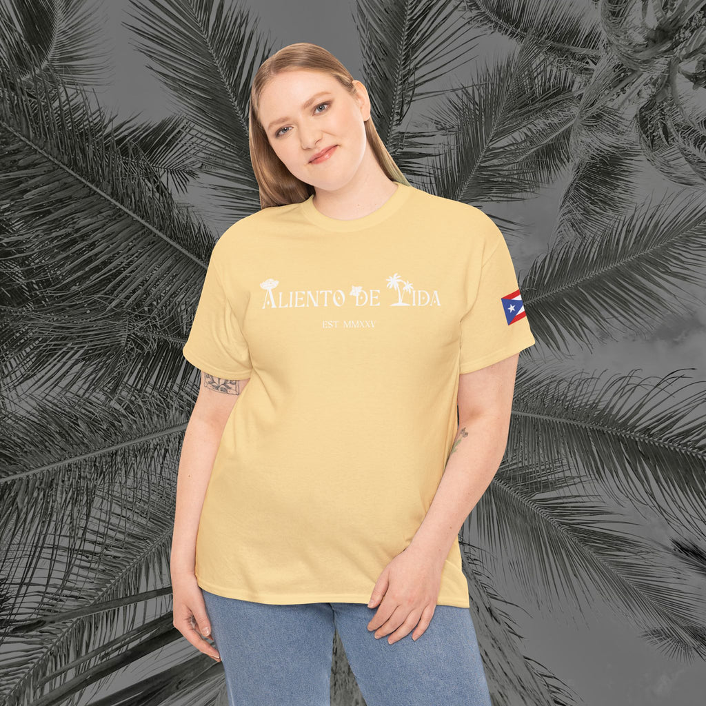 Borikén Sunrise - PR COLLECTION - (UNISEX) Heavy Cotton Tee - Aliento De Vida