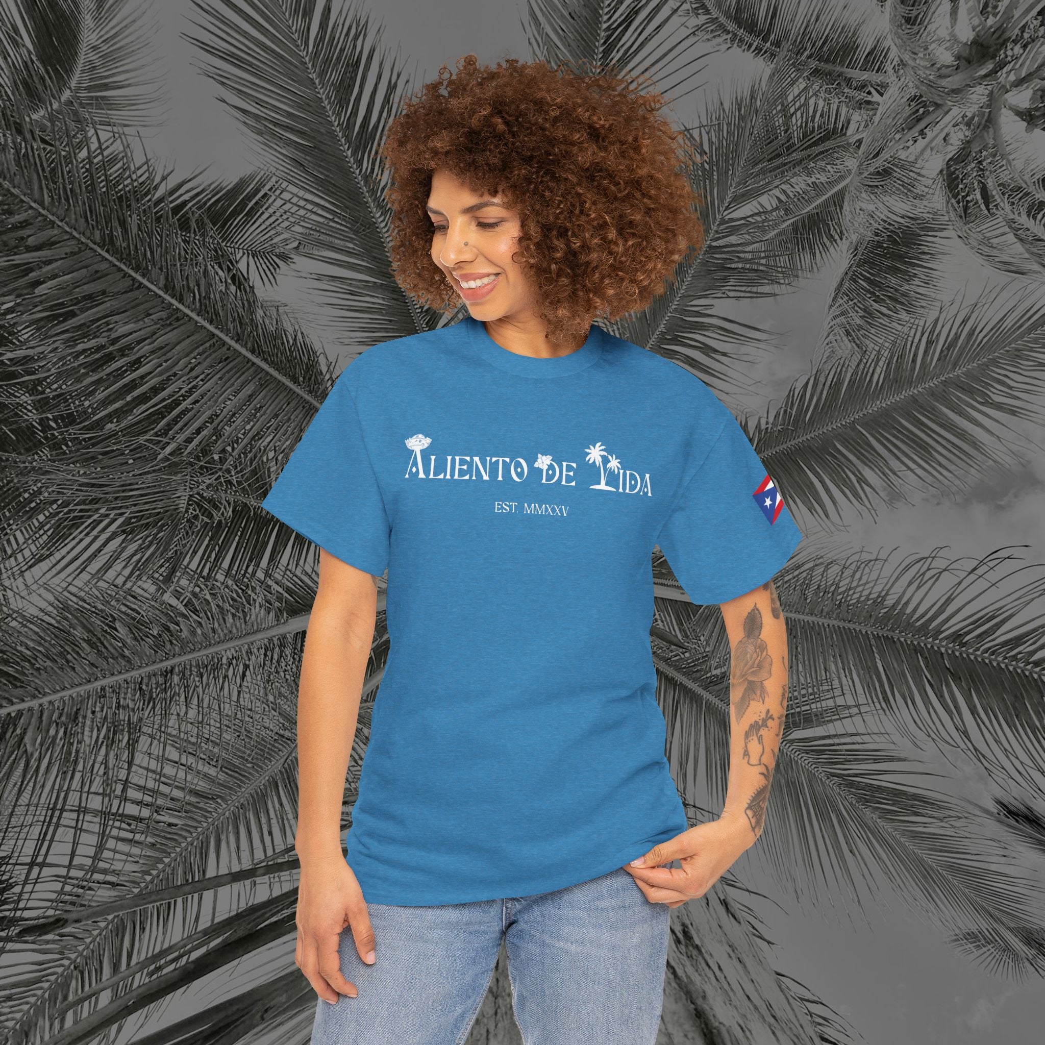 Crack Open A Unique Medalla - PR COLLECTION - (UNISEX) Heavy Cotton Tee - Aliento De Vida