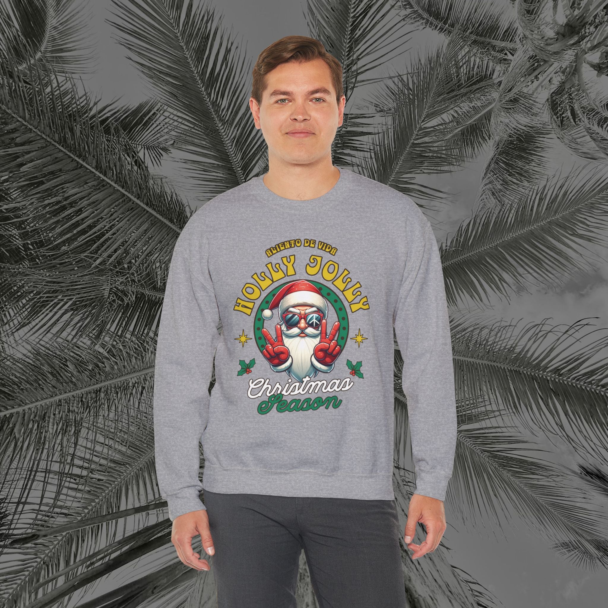 Peace Out, North Pole Edition - (UNSEX) Cozy Crewneck Sweatshirt – Aliento De Vida