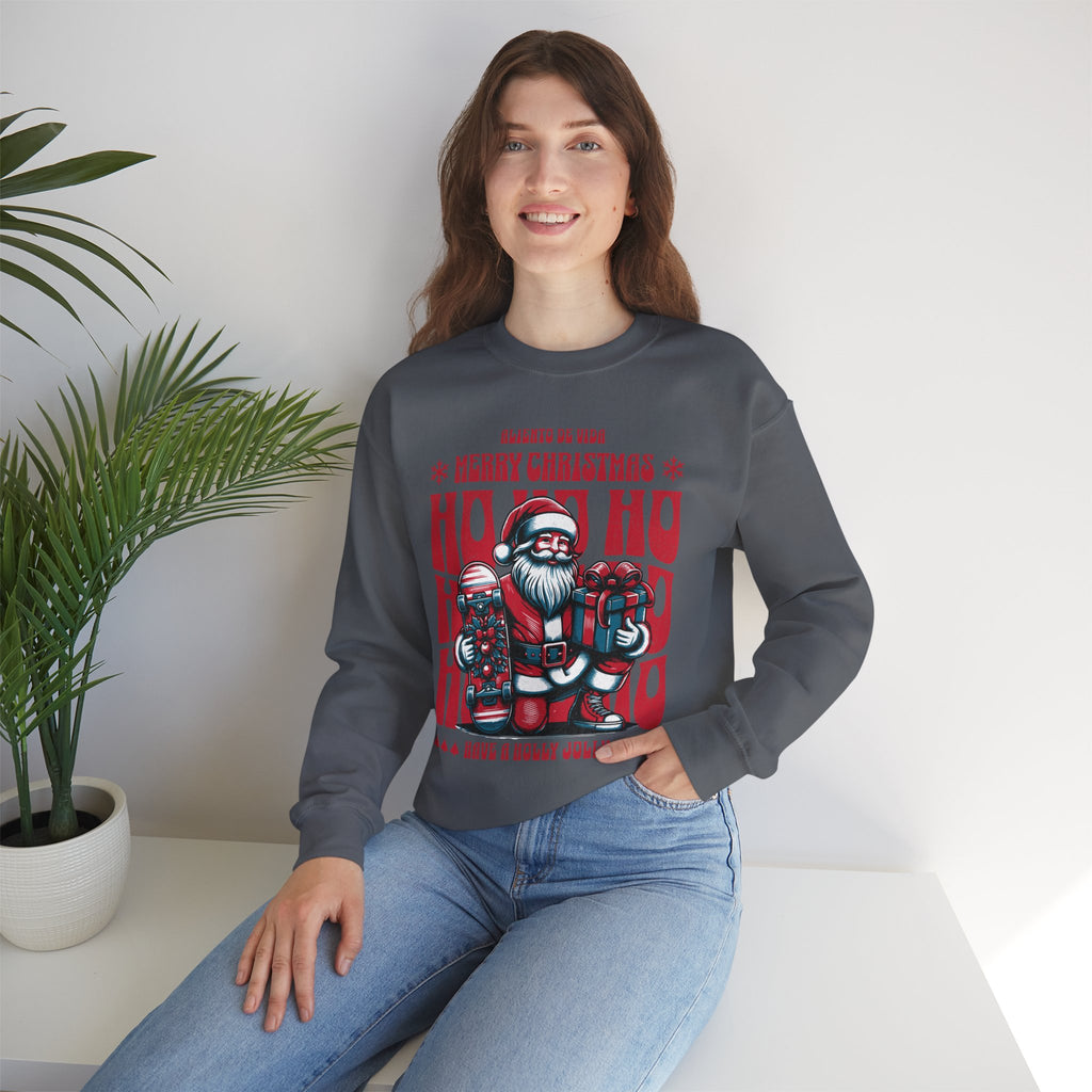 Naughty by Nature, Santa by Choice - (UNISEX) Cozy Crewneck Sweatshirt - Aliento De Vida
