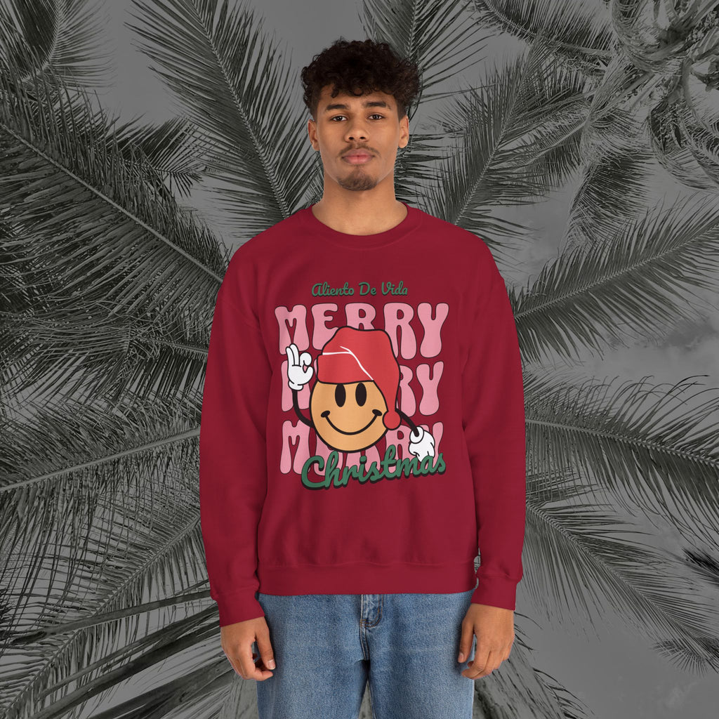 Happy Holidays - Cozy Crewneck Sweatshirt - Aliento De Vida