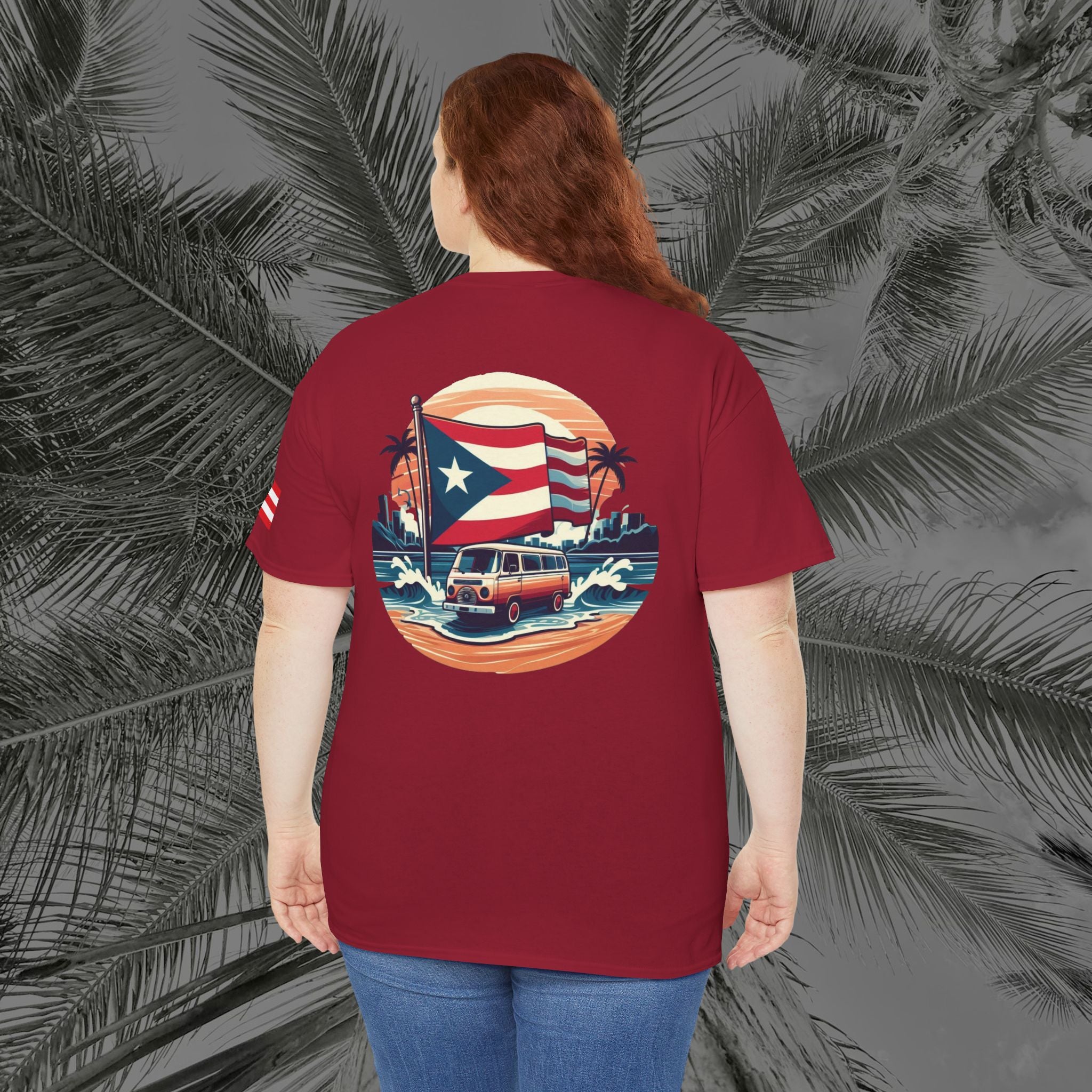 Island Cruiser - PR COLLECTION - (UNISEX) Heavy Cotton Tee - Aliento De Vida