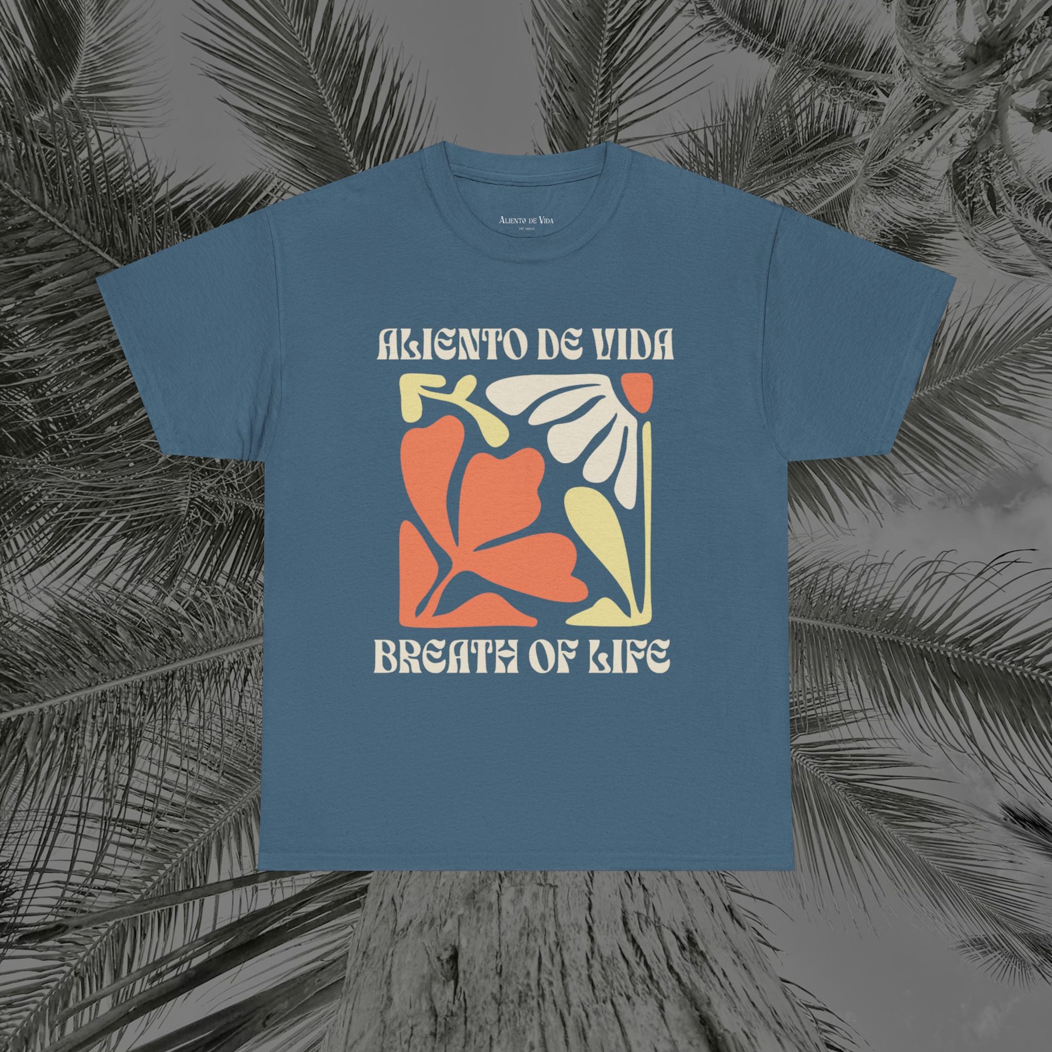 One Breath, Infinite Bloom - (UNISEX) Heavy Cotton T-Shirt - Aliento De Vida