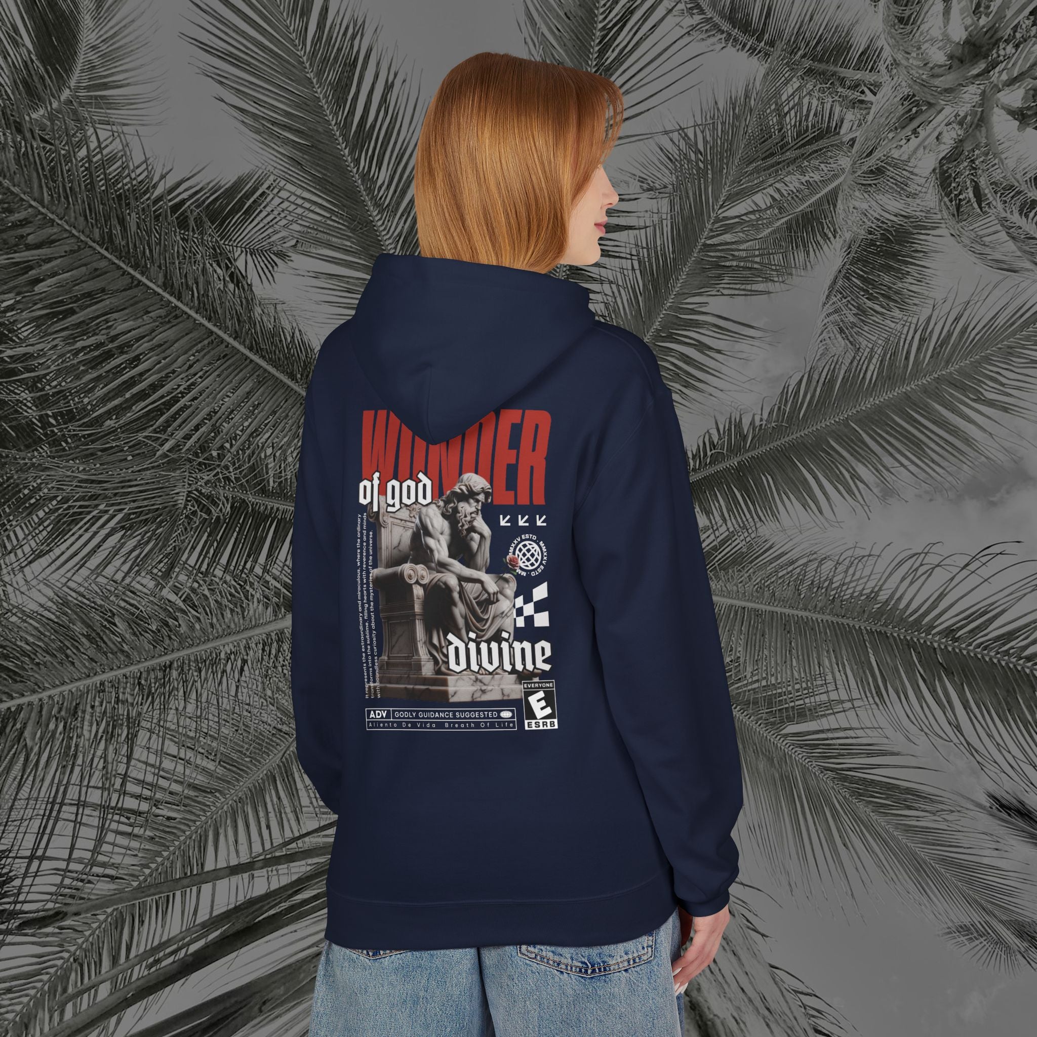 Throne of the Divine - (UNISEX) Midweight Fleece Hoodie - Aliento De Vida