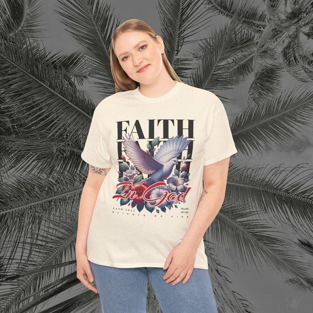 Wings of Grace - (UNISEX) Heavy Cotton Tee - Aliento De Vida