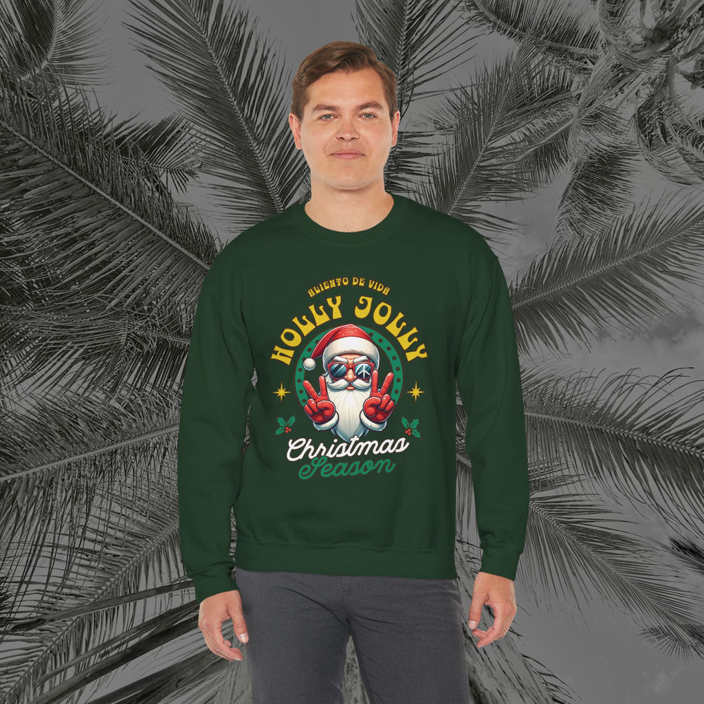 Peace Out, North Pole Edition - (UNSEX) Cozy Crewneck Sweatshirt – Aliento De Vida