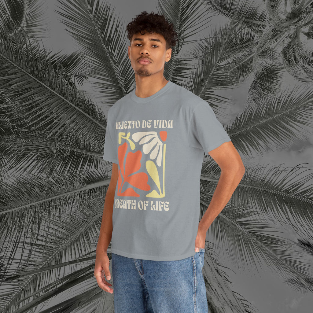 One Breath, Infinite Bloom - (UNISEX) Heavy Cotton T-Shirt - Aliento De Vida
