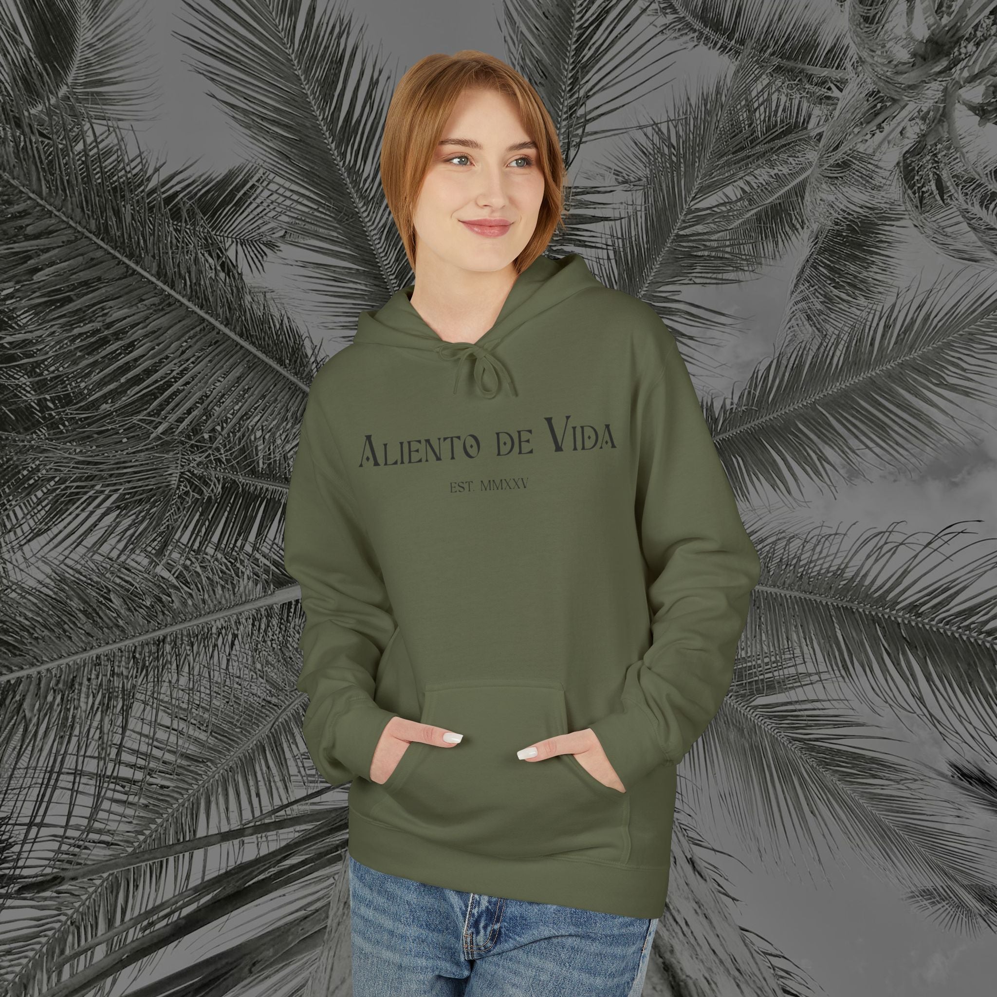 Wings of Grace - (UNISEX) Midweight Fleece Hoodie- Aliento De Vida