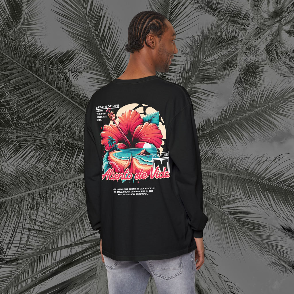 Breath Of Paradise - (UNISEX) Long Sleeve Shirt - Back Design - Aliento De Vida