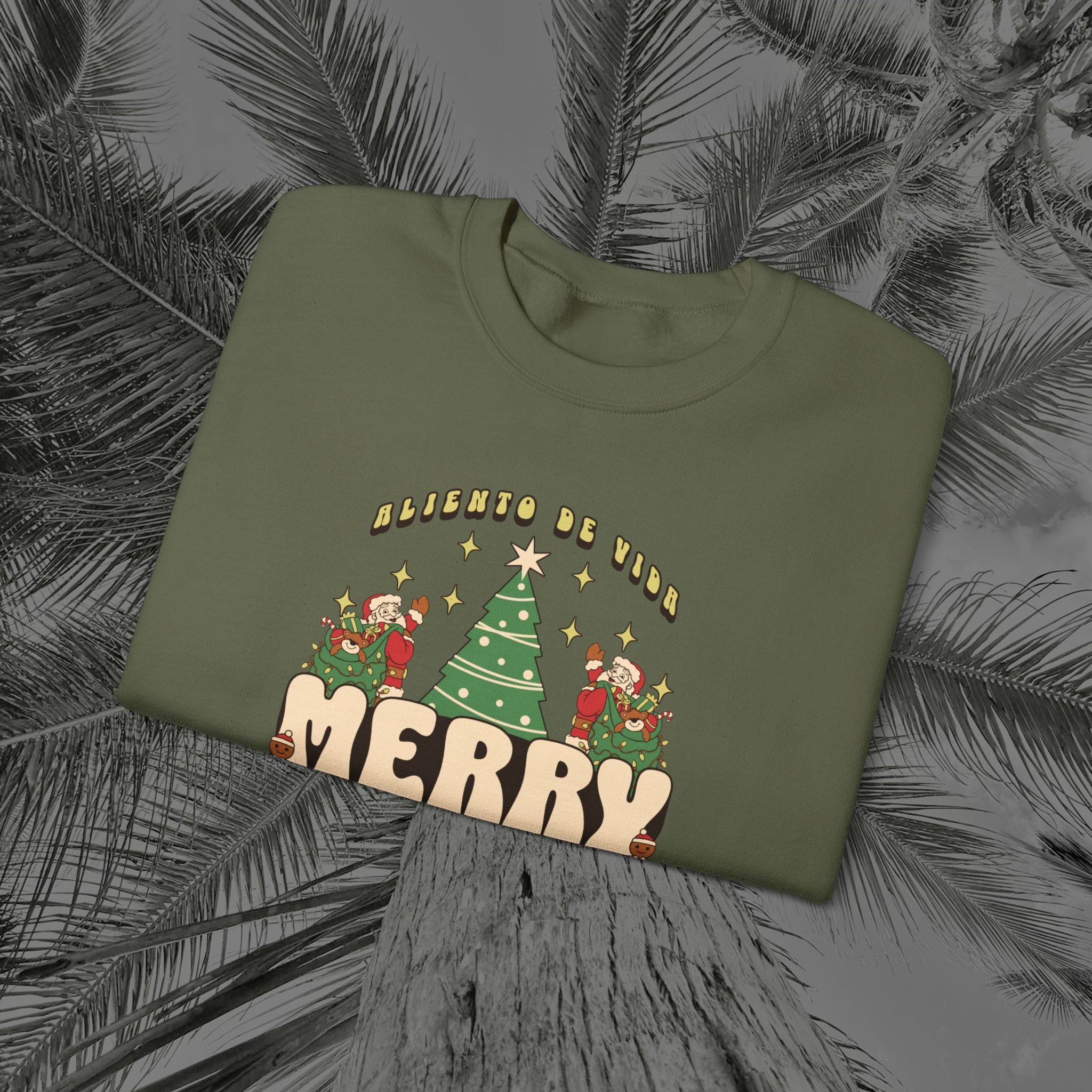 Retro Merry Magic- (UNISEX) Cozy Crewneck Sweatshirt - Aliento De Vida