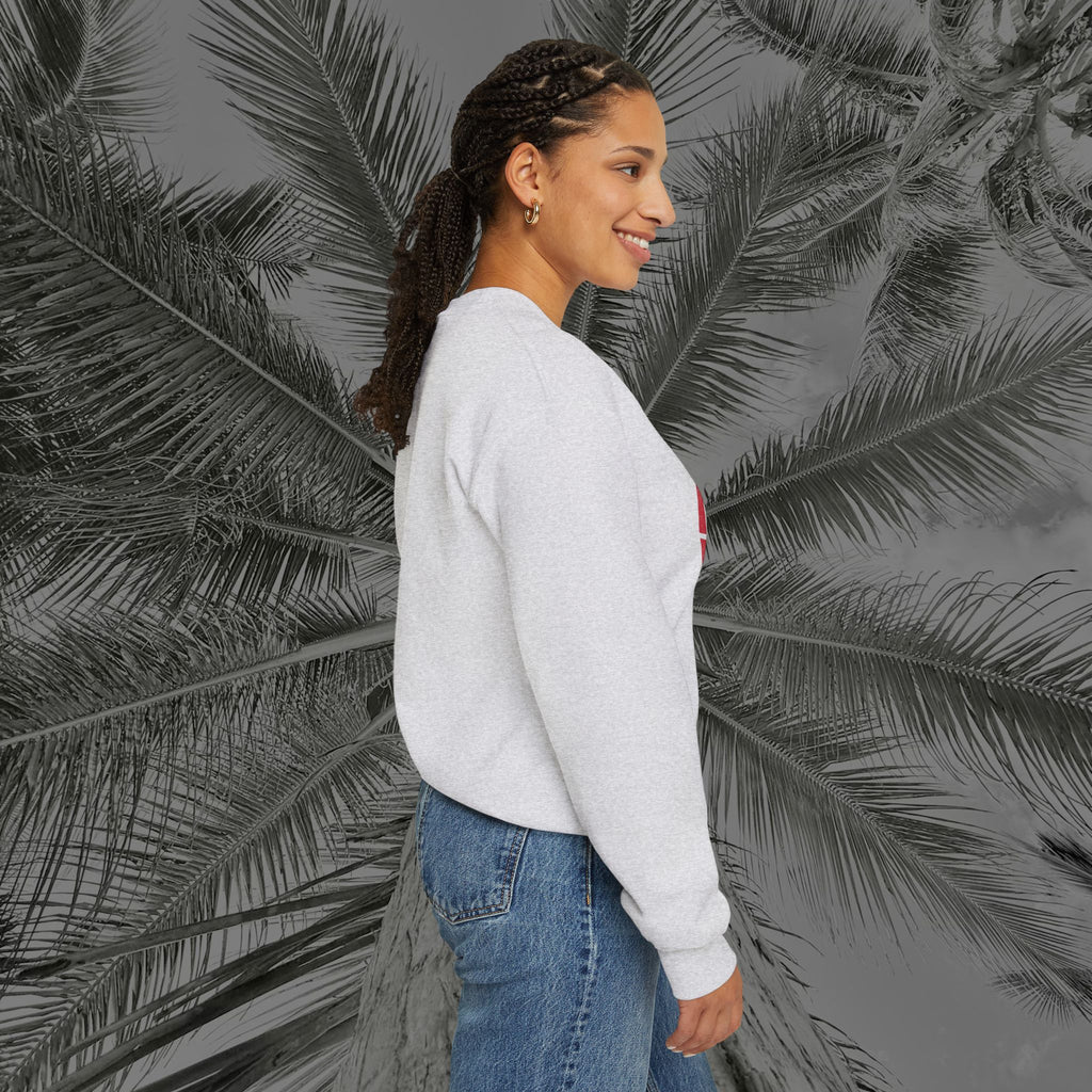 Naughty by Nature, Santa by Choice - (UNISEX) Cozy Crewneck Sweatshirt - Aliento De Vida