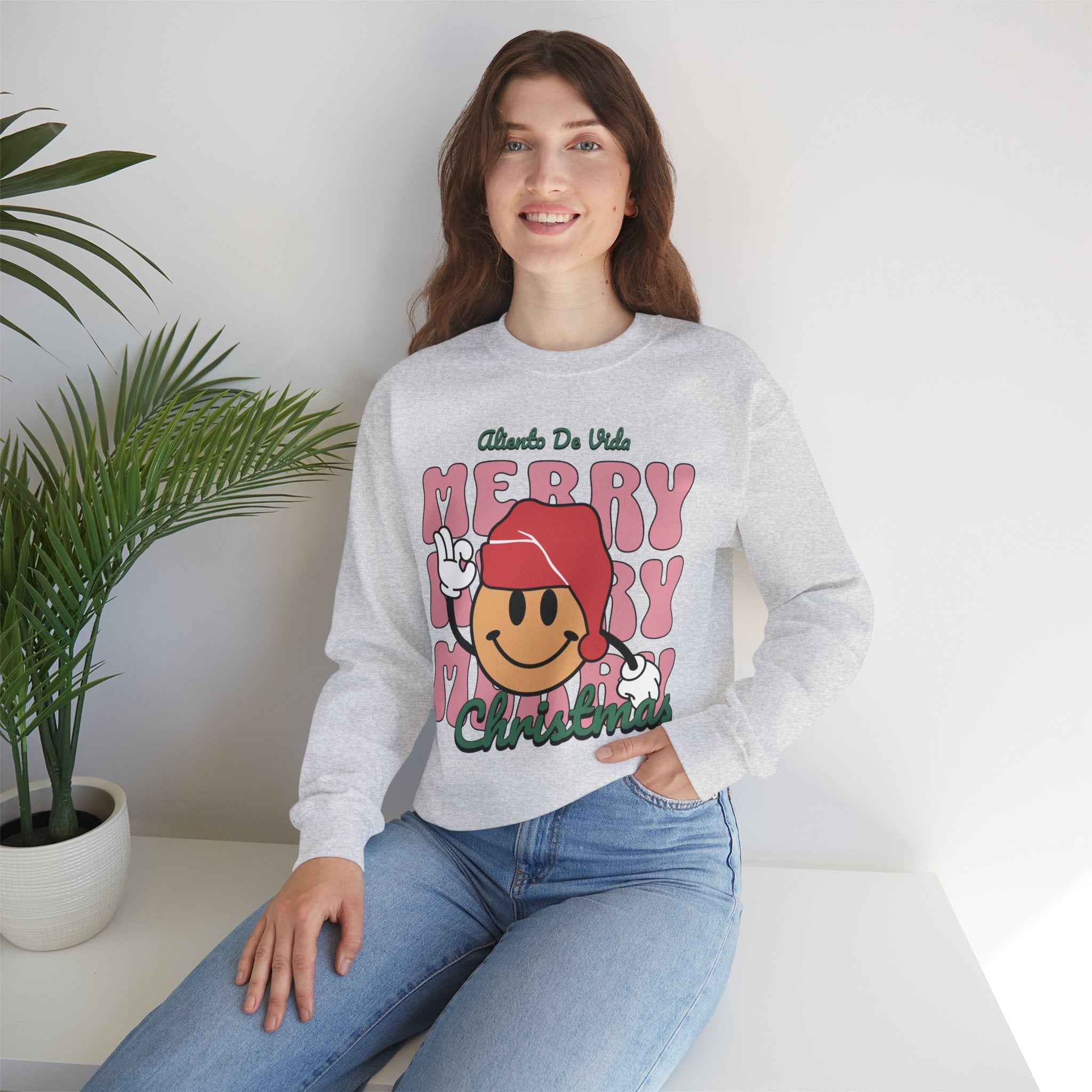 Happy Holidays - Cozy Crewneck Sweatshirt - Aliento De Vida