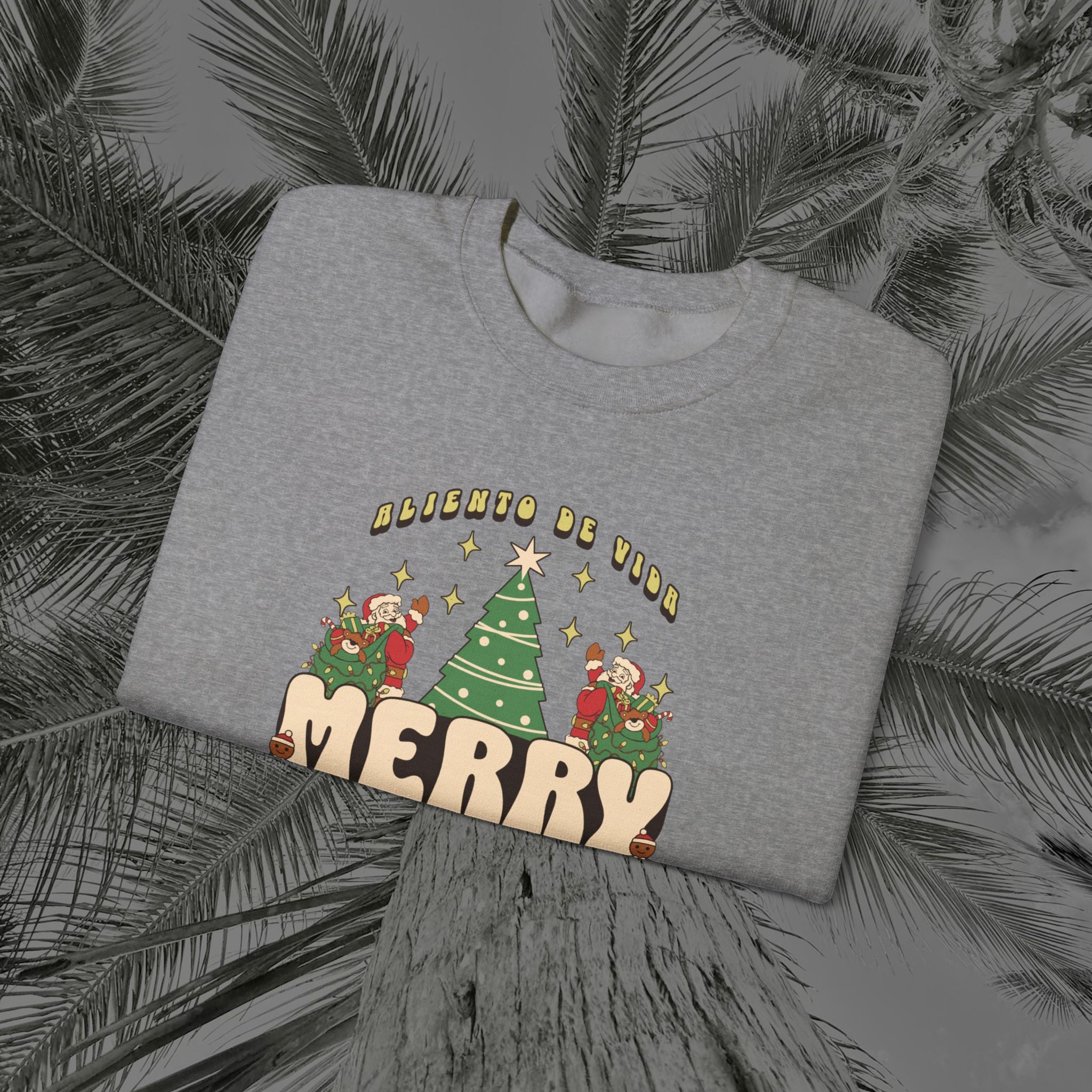 Retro Merry Magic- (UNISEX) Cozy Crewneck Sweatshirt - Aliento De Vida
