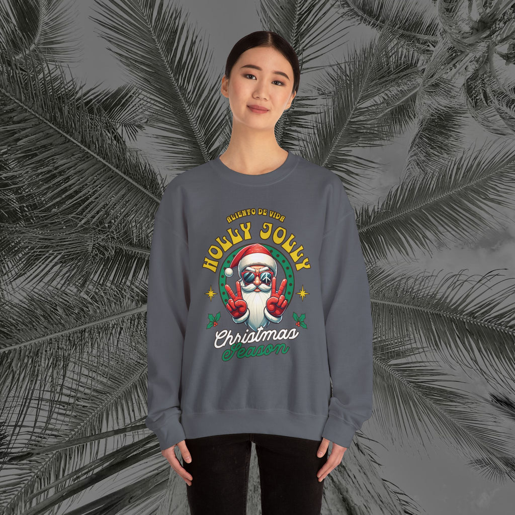 Peace Out, North Pole Edition - (UNSEX) Cozy Crewneck Sweatshirt – Aliento De Vida