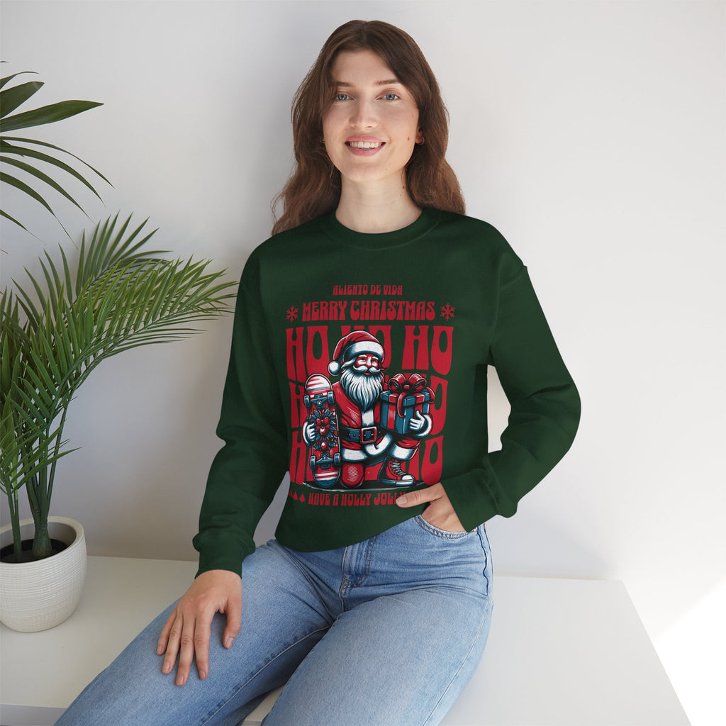Naughty by Nature, Santa by Choice - (UNISEX) Cozy Crewneck Sweatshirt - Aliento De Vida