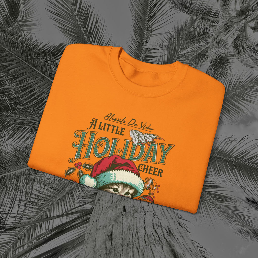 Merry Meowmas Cheer - (UNISEX) Cozy Crewneck Sweatshirt - Aliento De Vida