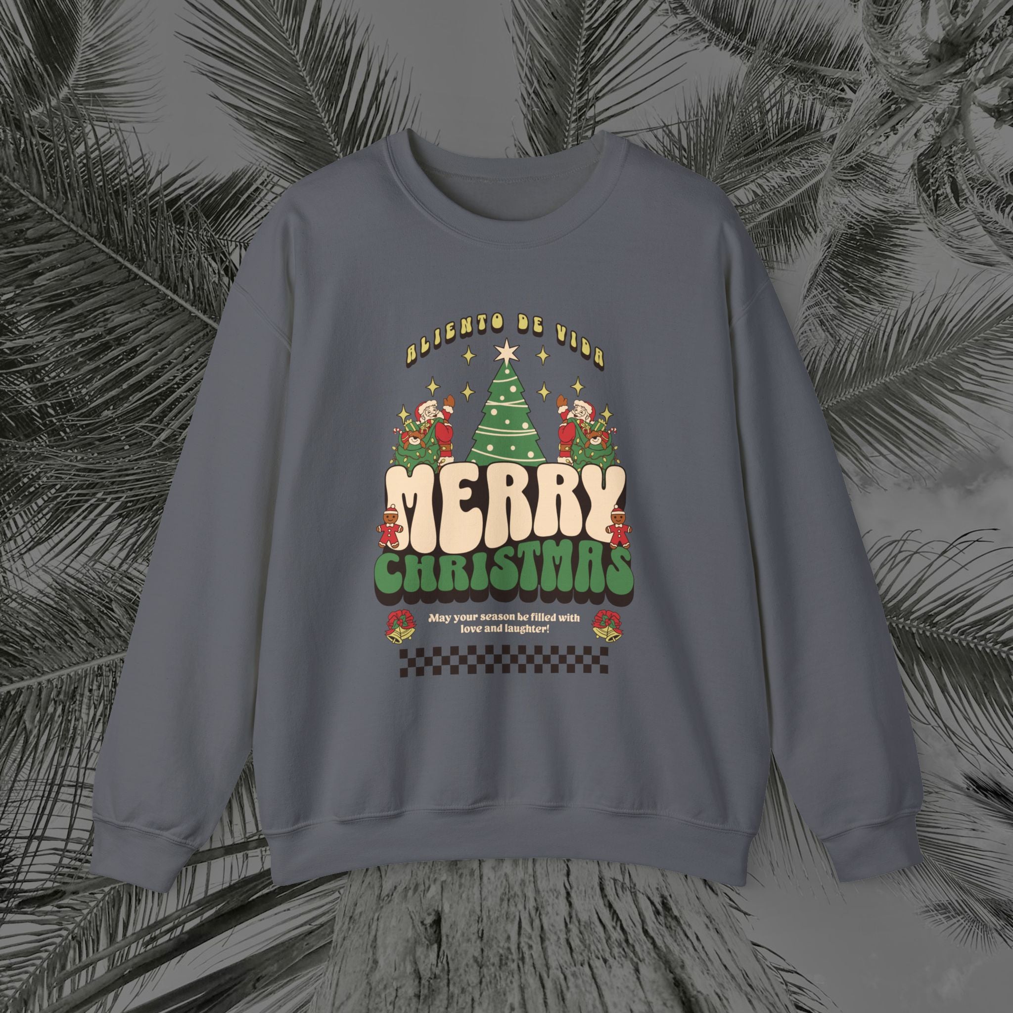 Retro Merry Magic- (UNISEX) Cozy Crewneck Sweatshirt - Aliento De Vida