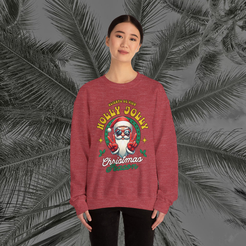 Peace Out, North Pole Edition - (UNSEX) Cozy Crewneck Sweatshirt – Aliento De Vida