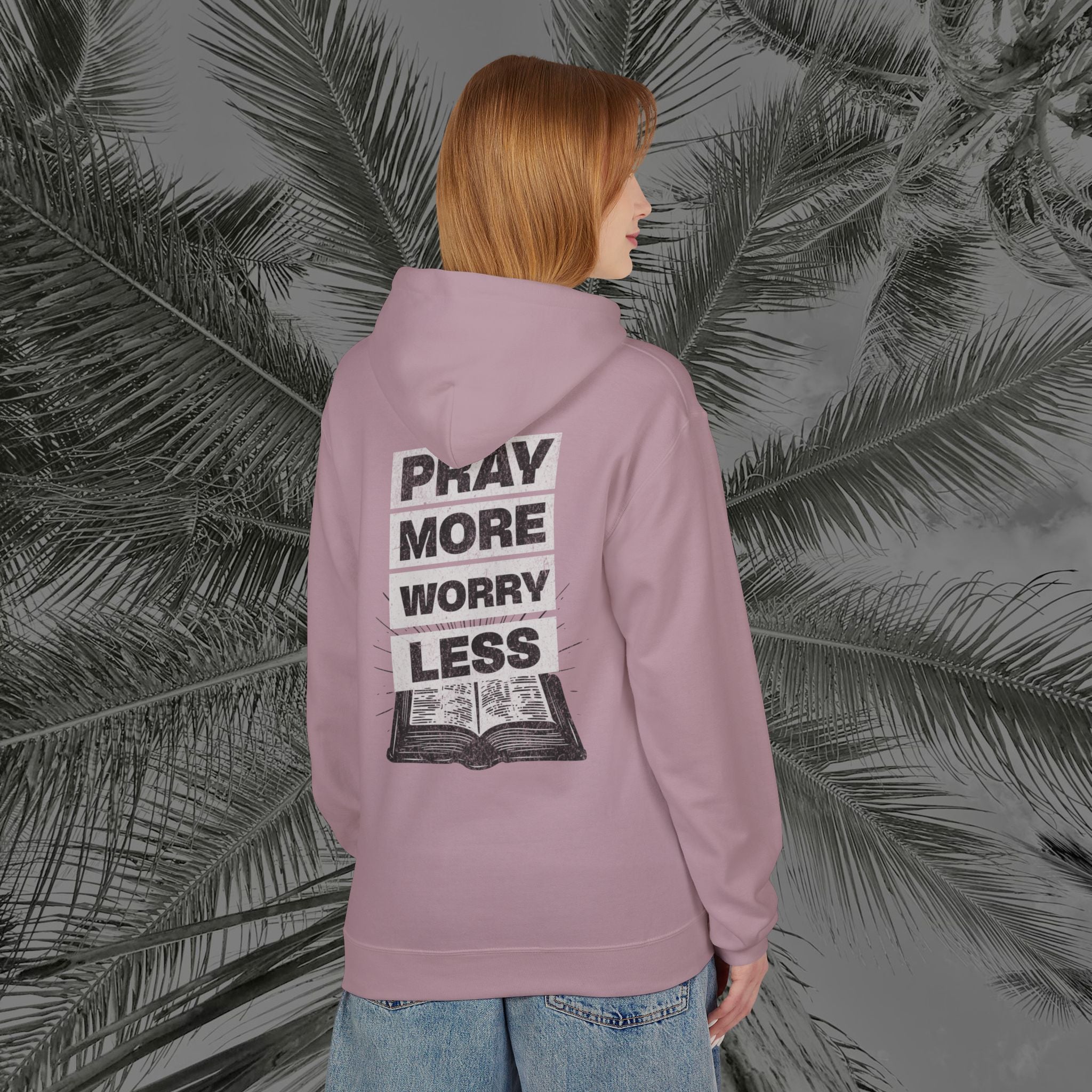 Peace Through Prayer - (UNISEX) Midweight Fleece Hoodie - Aliento De Vida