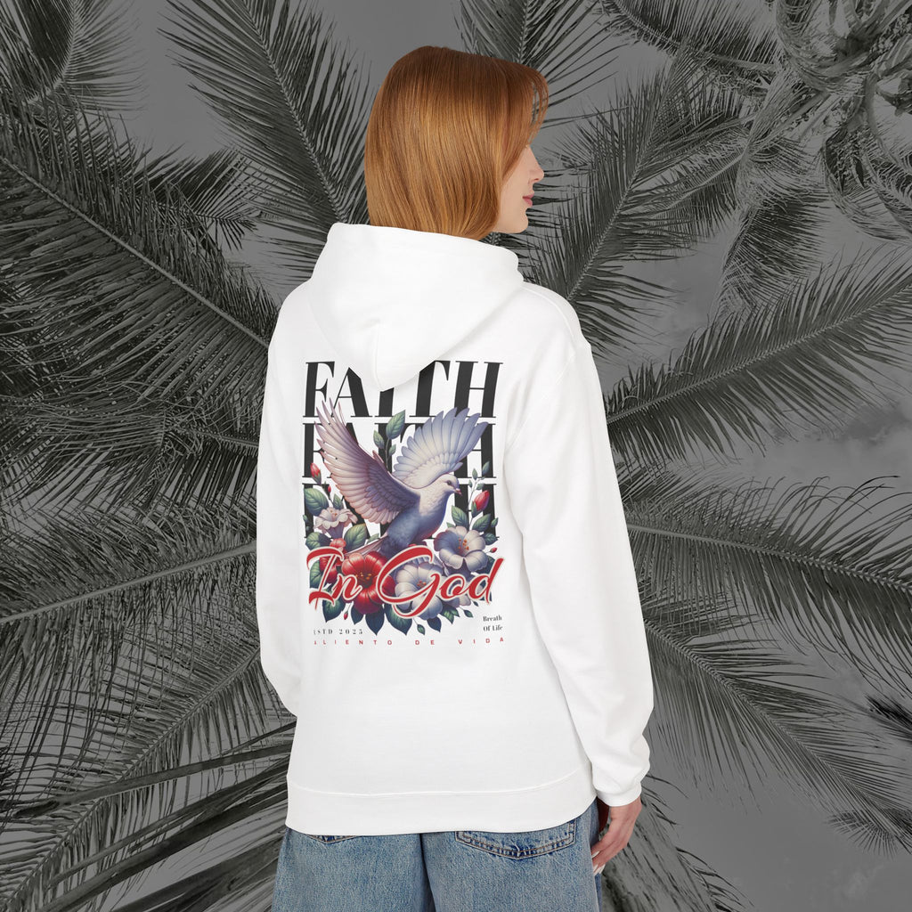 Wings of Grace - (UNISEX) Midweight Fleece Hoodie- Aliento De Vida