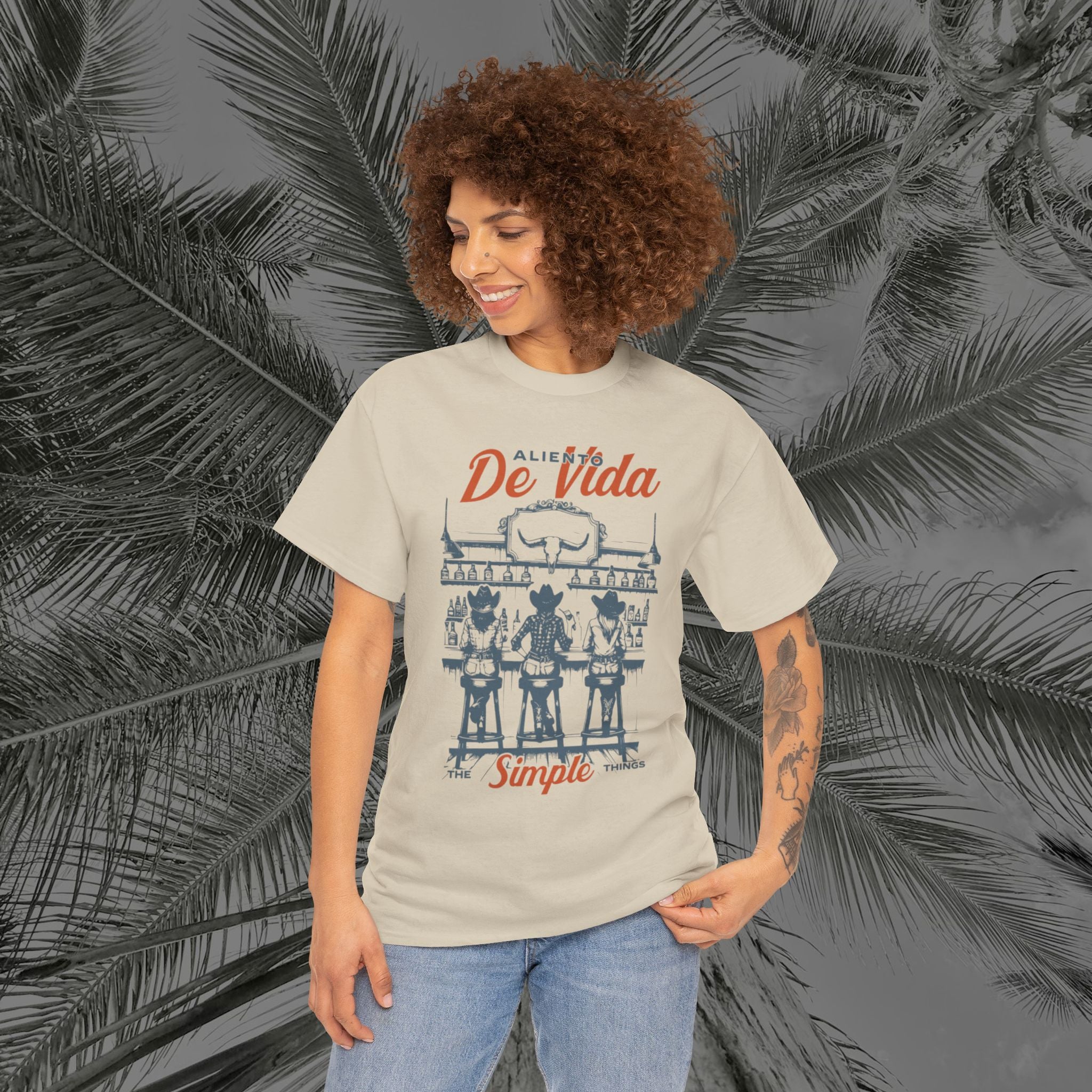 Let's Have A Drink - (UNISEX) Heavy Cotton T-Shirt - Aliento De Vida