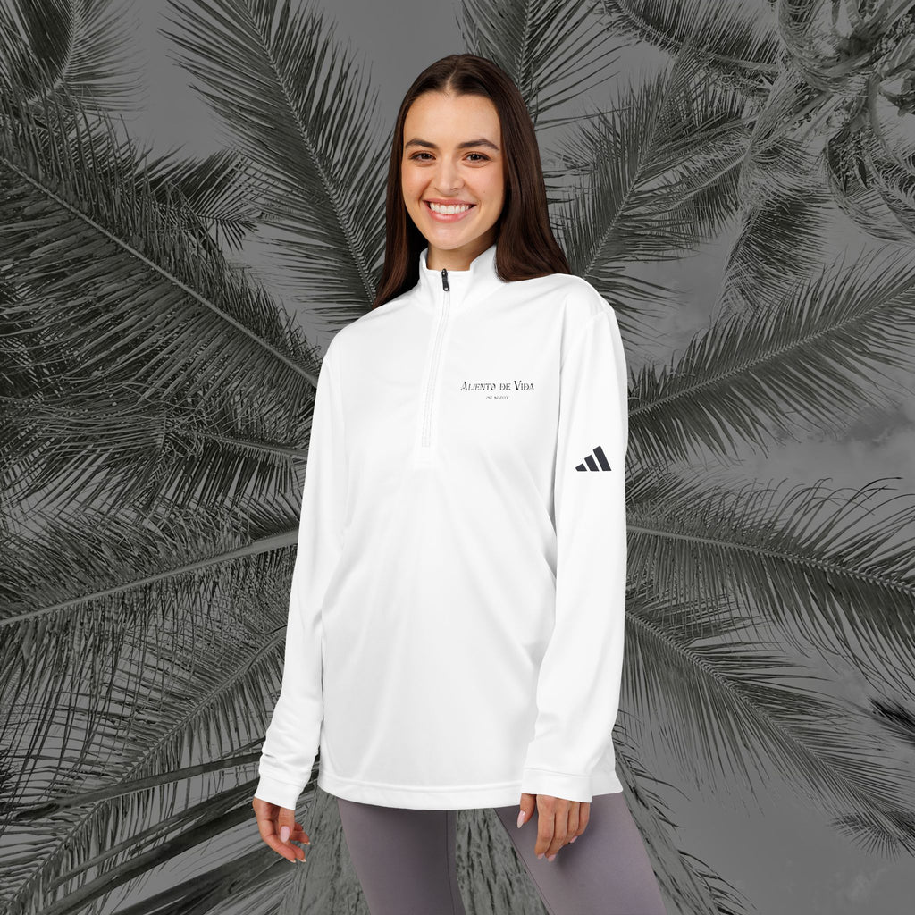 Adidas® Quarter-Zip Pullover - Embroidery for Active Lifestyle - (UNISEX) - Aliento De Vida