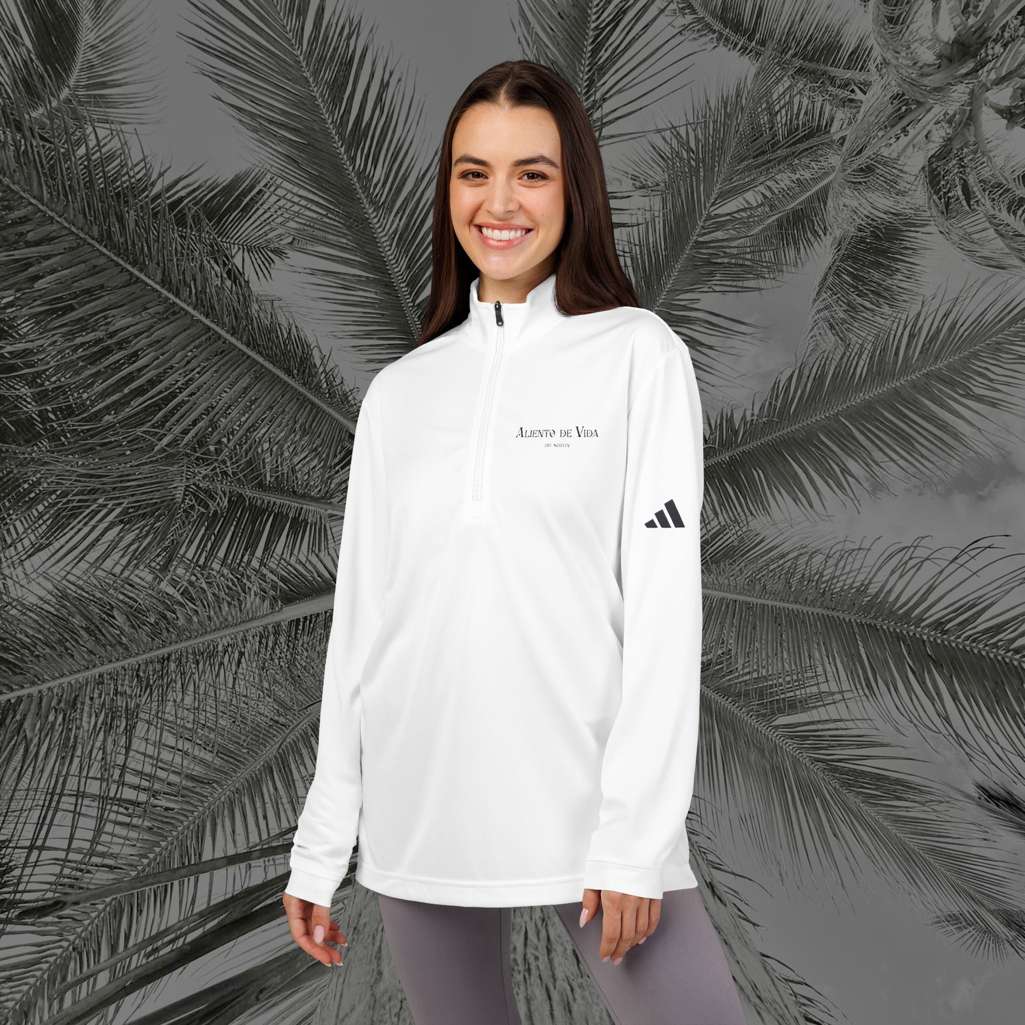 Adidas® Quarter-Zip Pullover - Embroidery for Active Lifestyle - (UNISEX) - Aliento De Vida