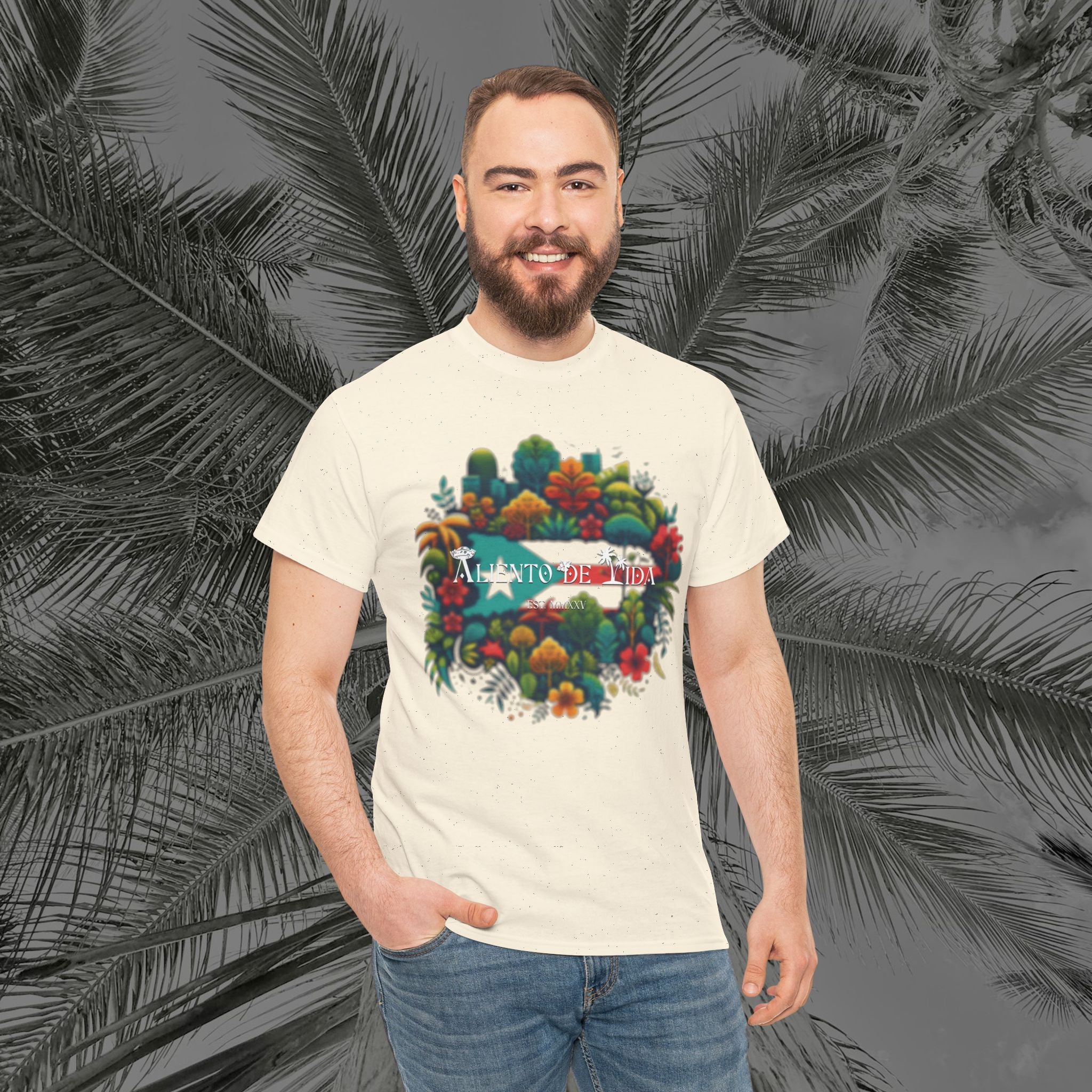 Beauty of Nature - PR COLLECTION - (UNISEX) Heavy Cotton Tee - Aliento De Vida