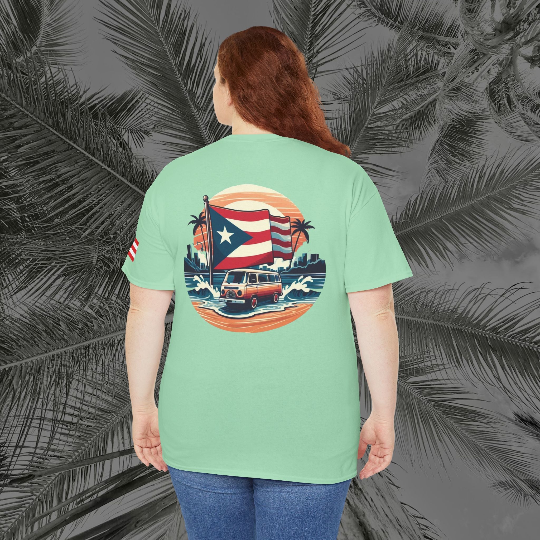 Island Cruiser - PR COLLECTION - (UNISEX) Heavy Cotton Tee - Aliento De Vida