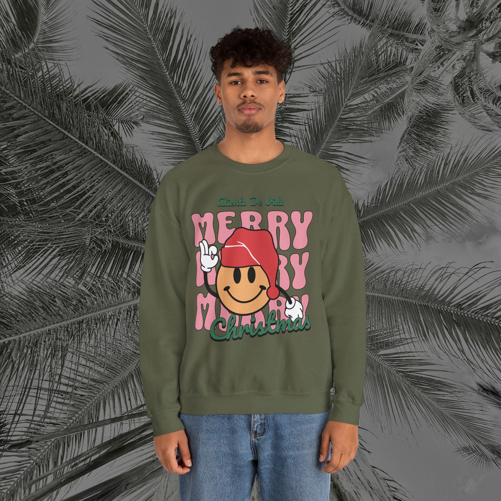Happy Holidays - Cozy Crewneck Sweatshirt - Aliento De Vida