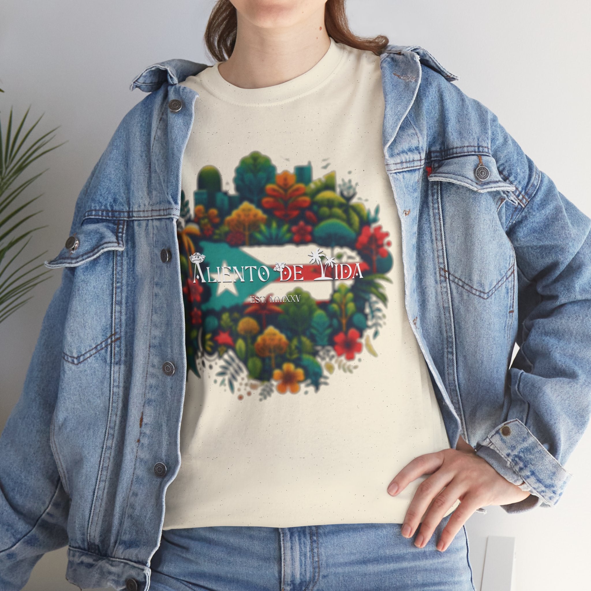 Beauty of Nature - PR COLLECTION - (UNISEX) Heavy Cotton Tee - Aliento De Vida